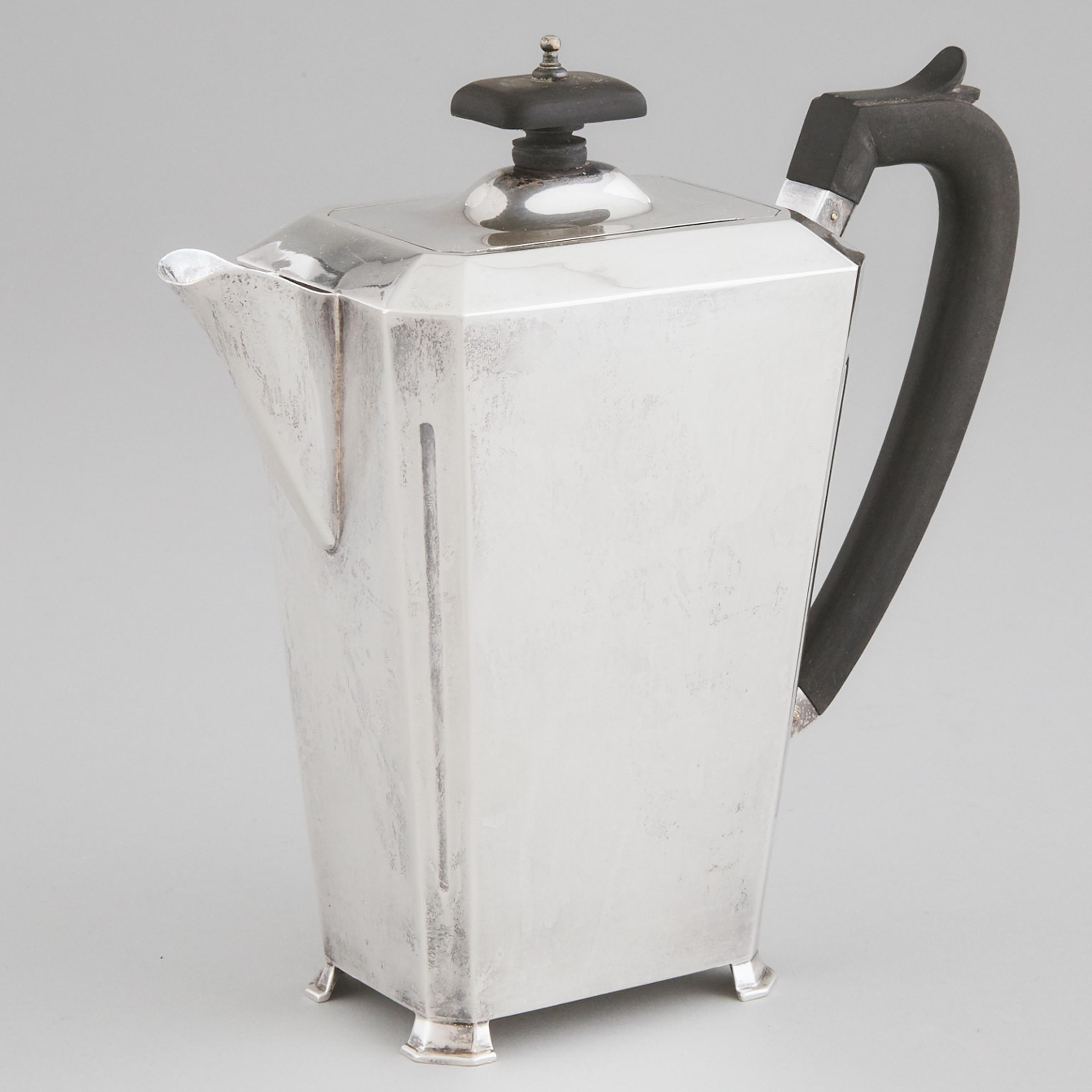 English Silver Hot Water Pot, S.