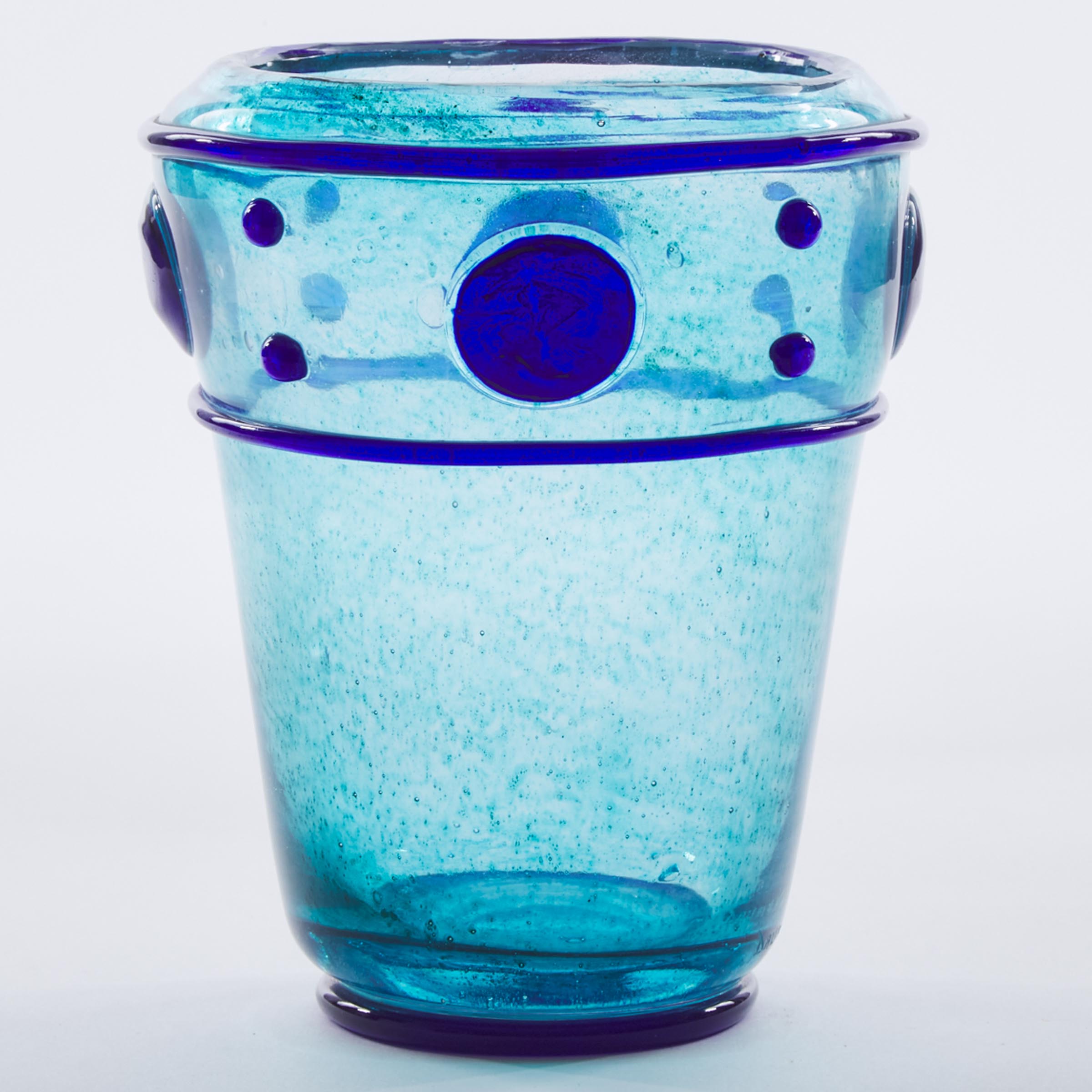 Daum Cobalt Glass Vase 20th century 3aba6f