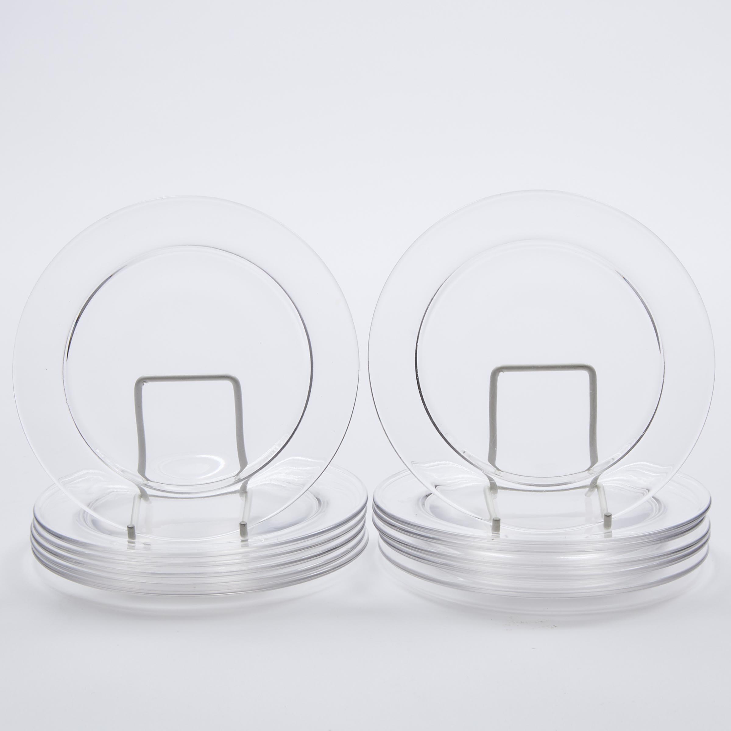 Twelve Lalique Glass Side Plates,