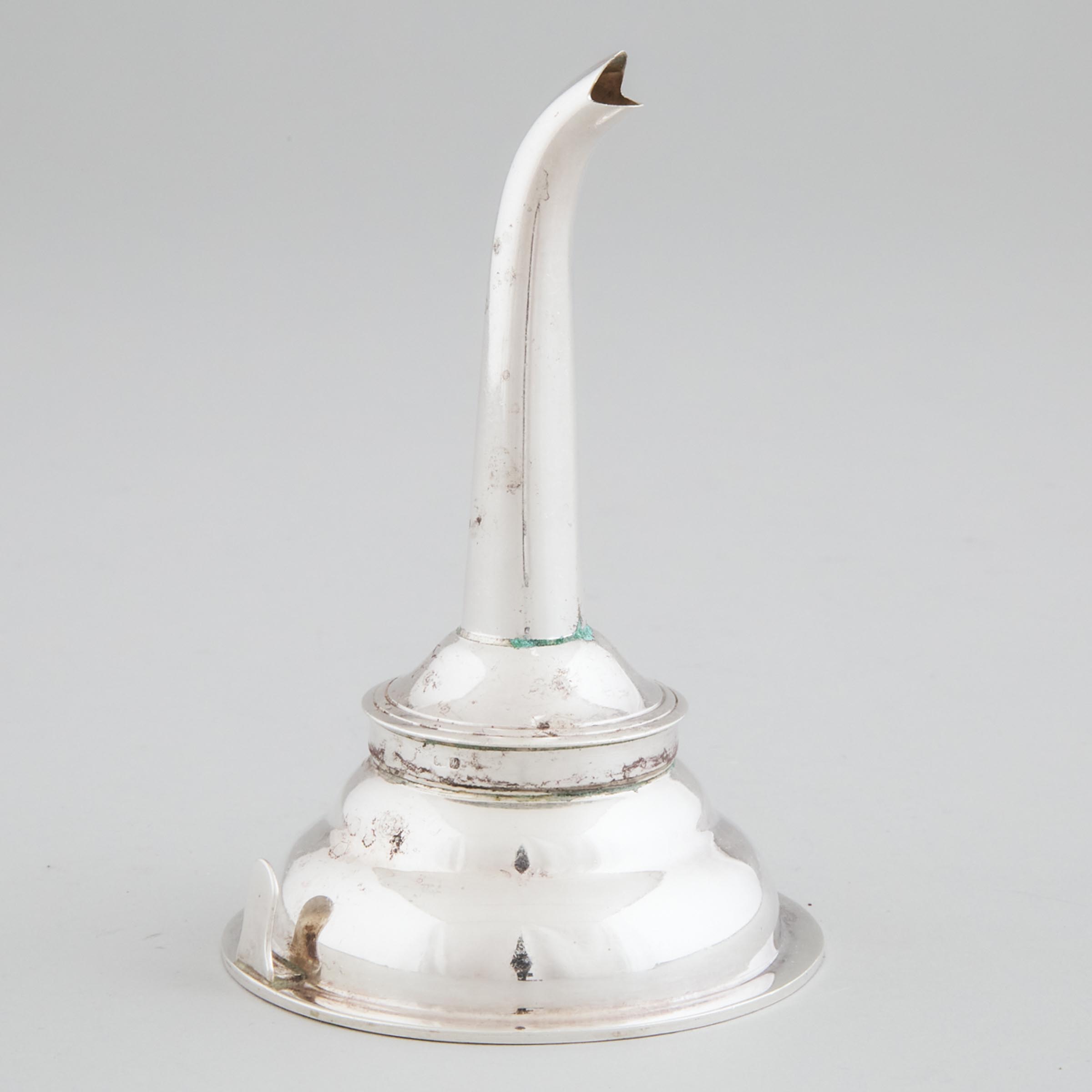 English Silver Wine Funnel, J.B.