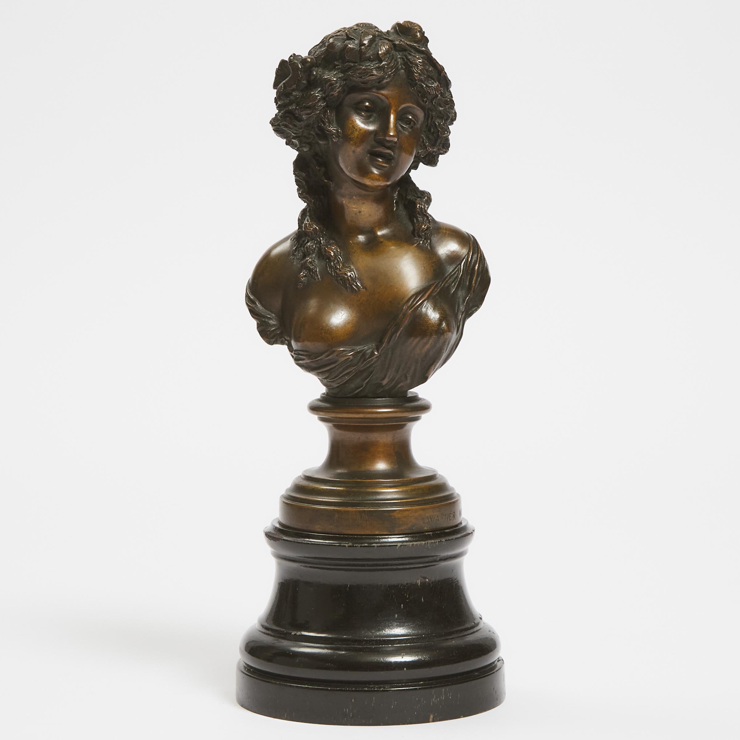 Small Patinated Bronze Bust of