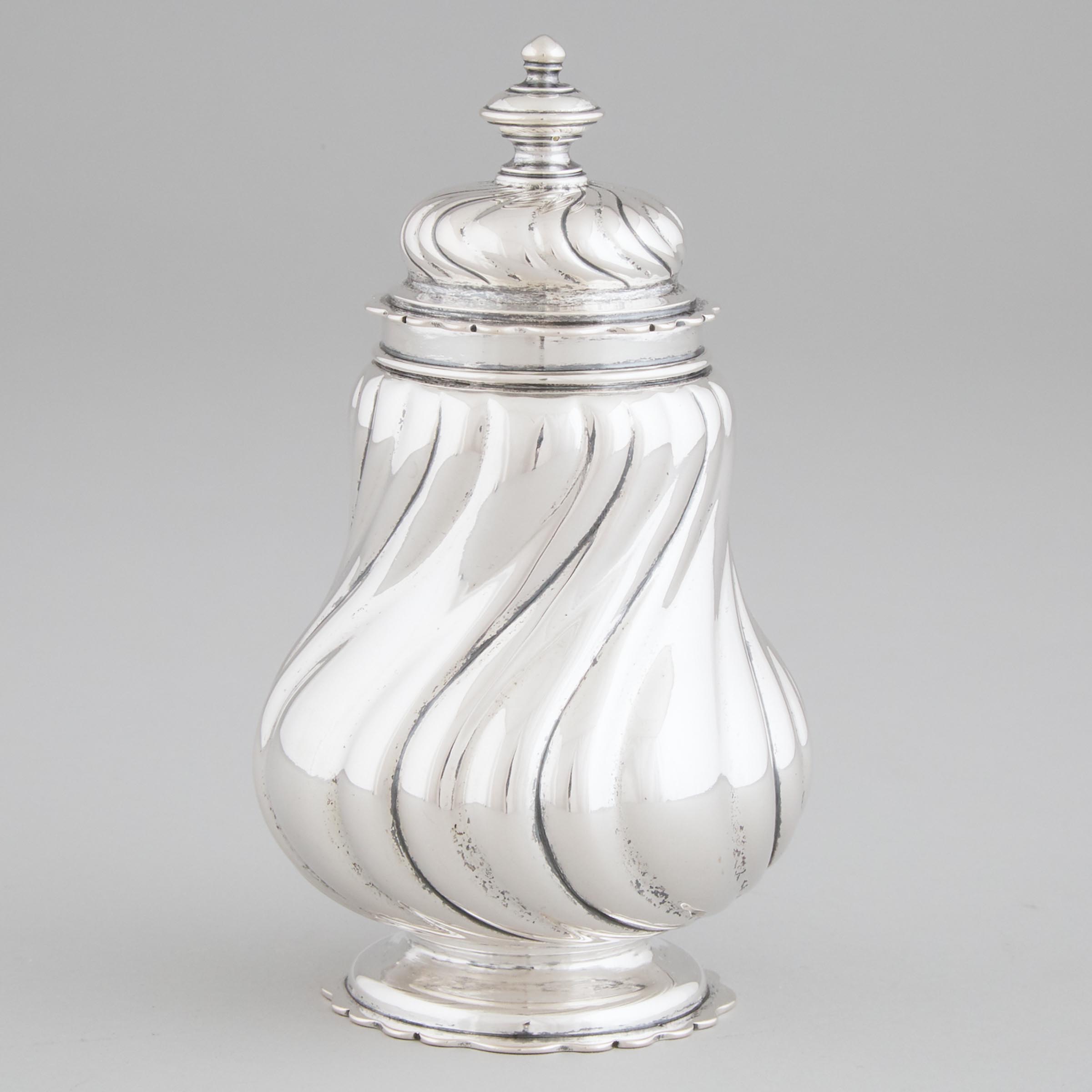 German Silver Baluster Canister,