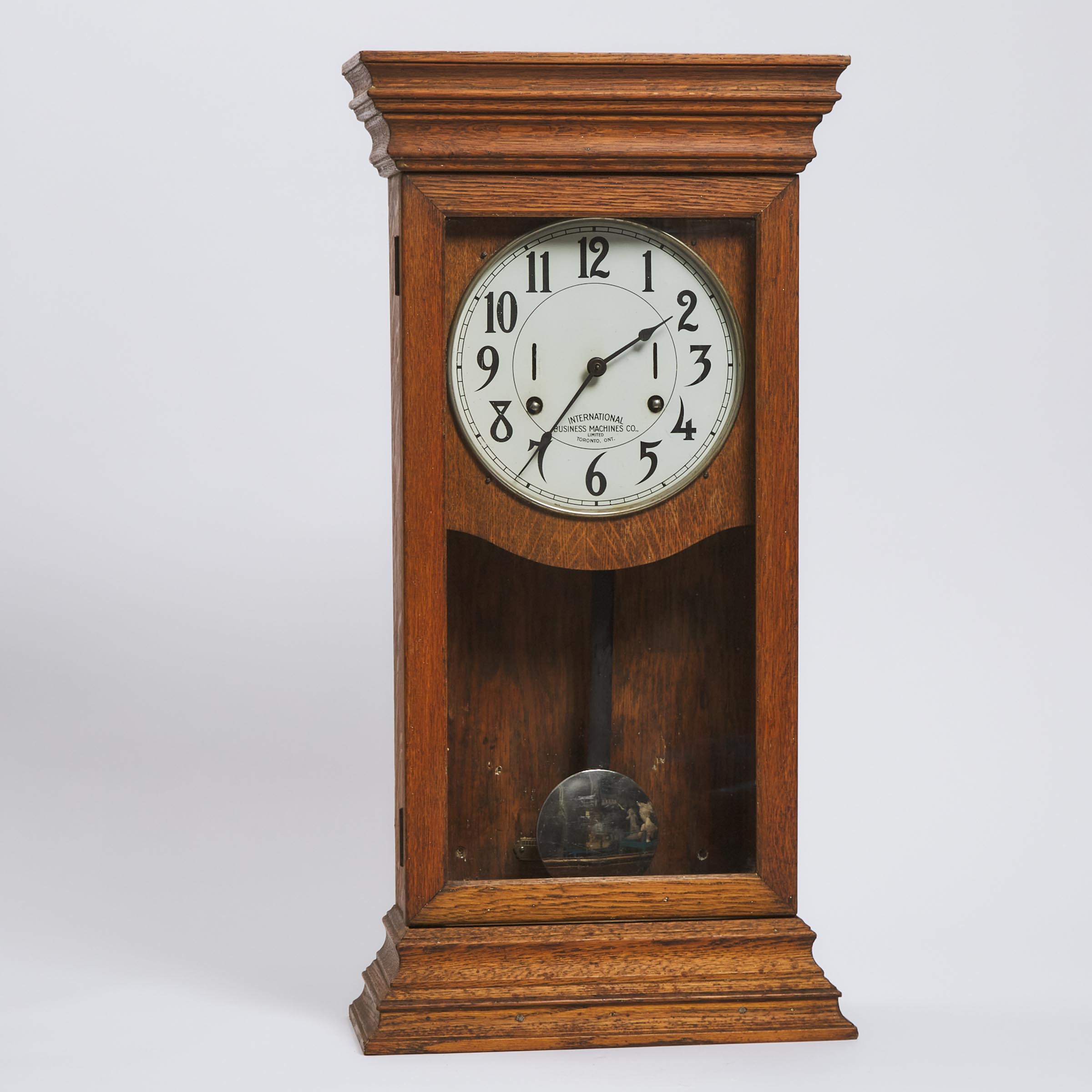 IBM Oak Office Clock c 1920  3abb87