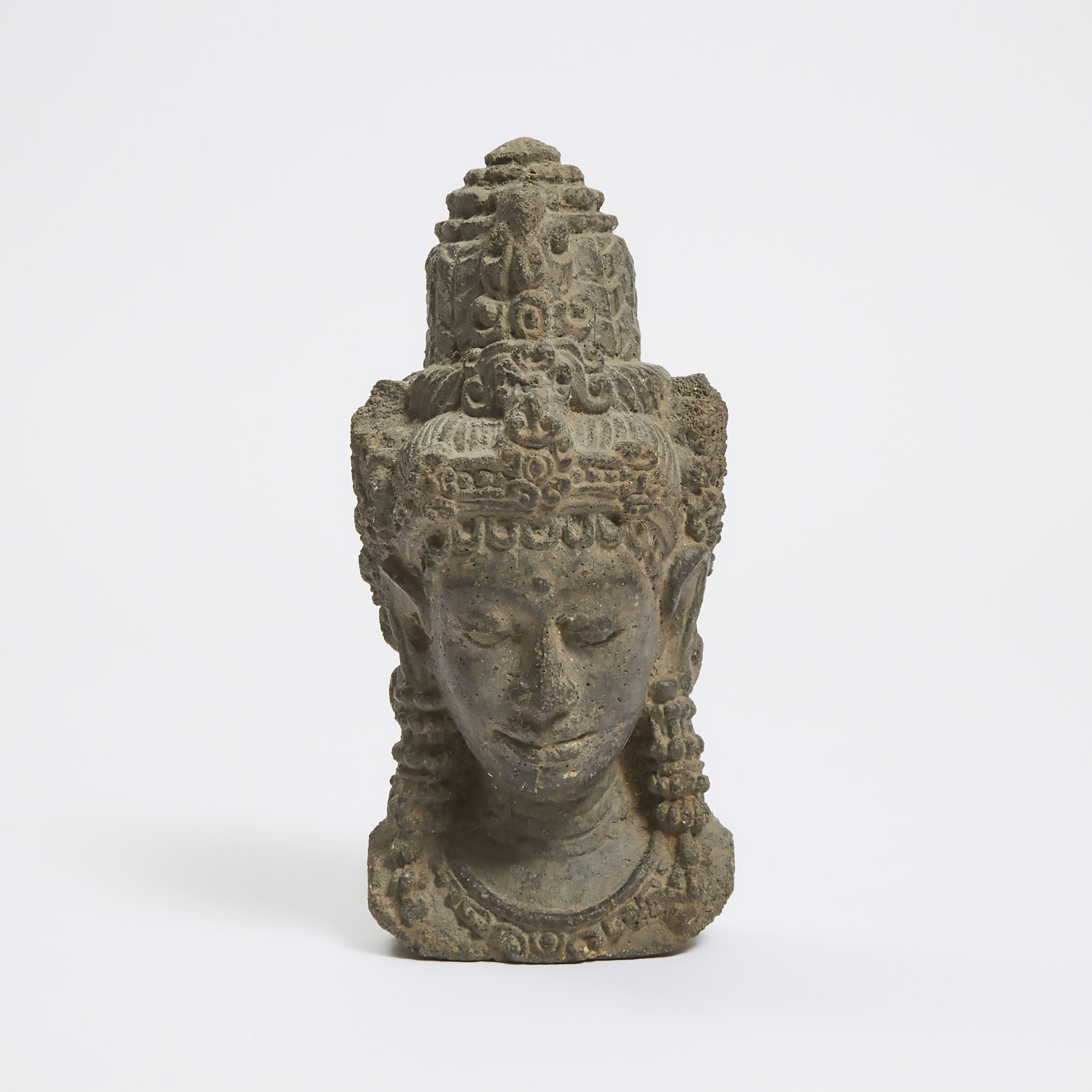 A Volcanic Stone Head of a Deity, Java,