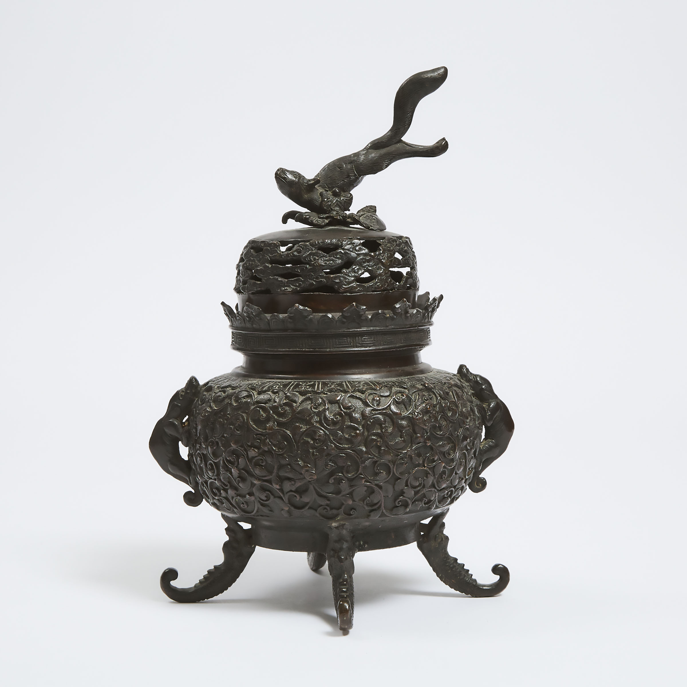 A Bronze Squirrel Incense Burner 3abc74