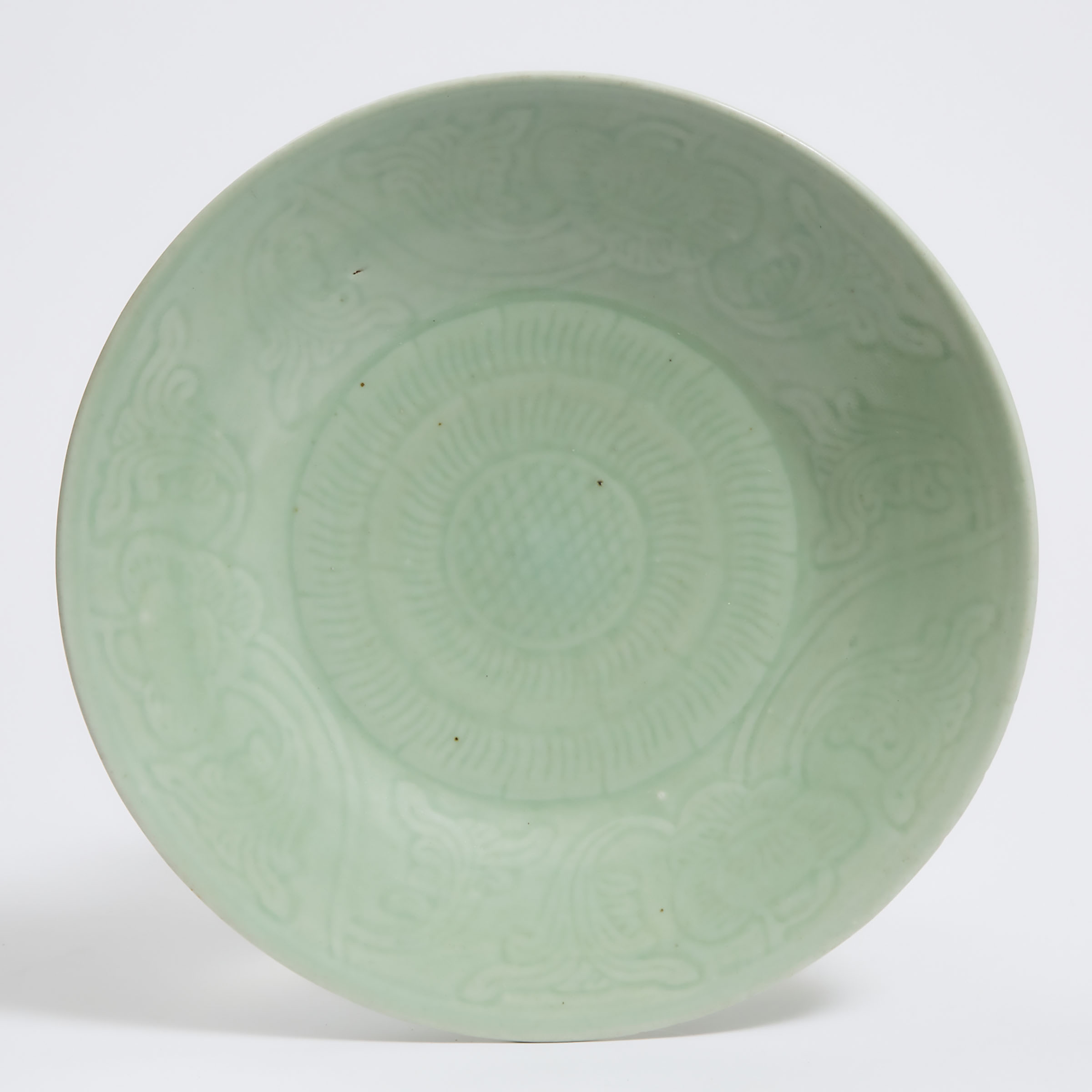 A Chinese Celadon Glazed Charger  3abc87