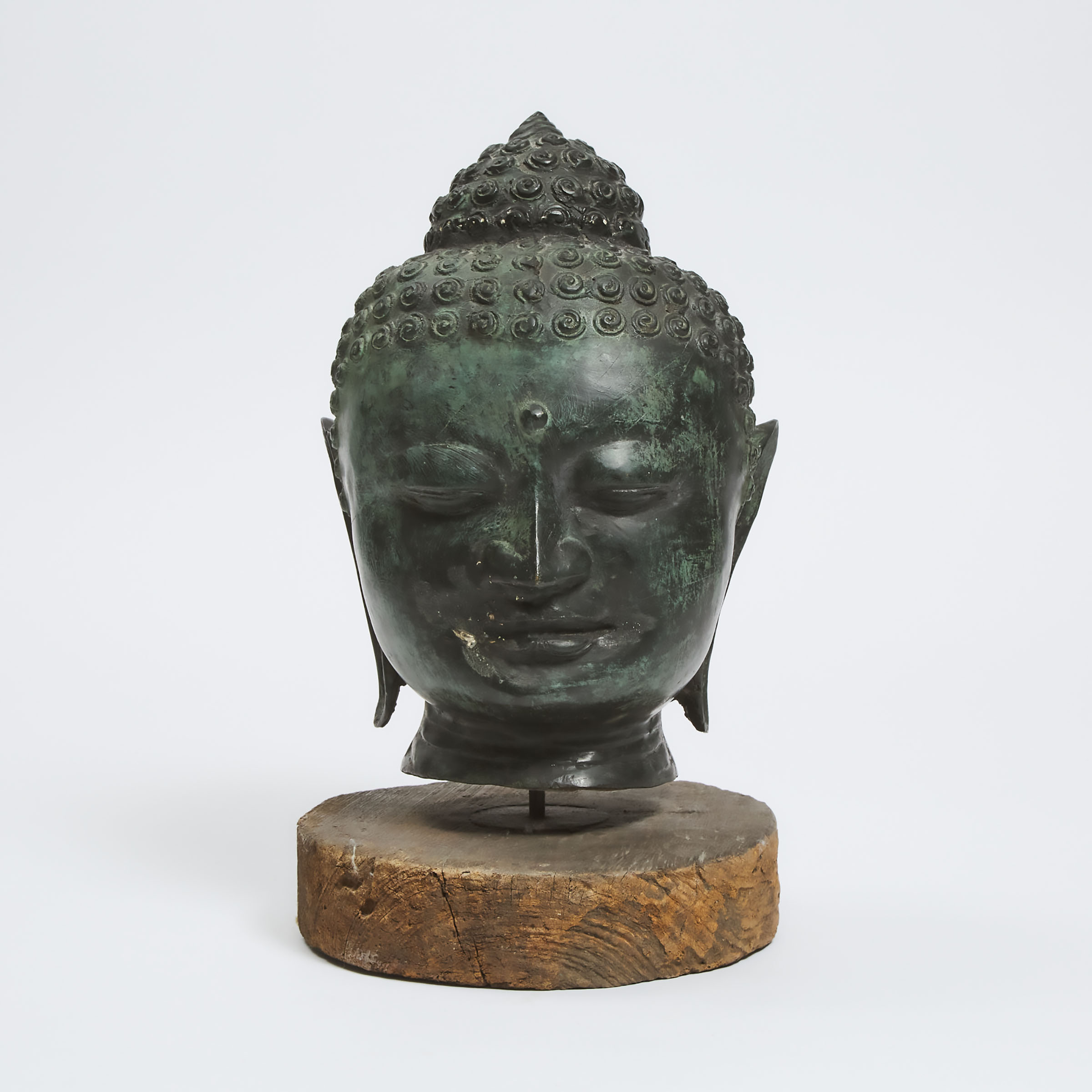 A Thai Bronze Head of Buddha, 19th/20th