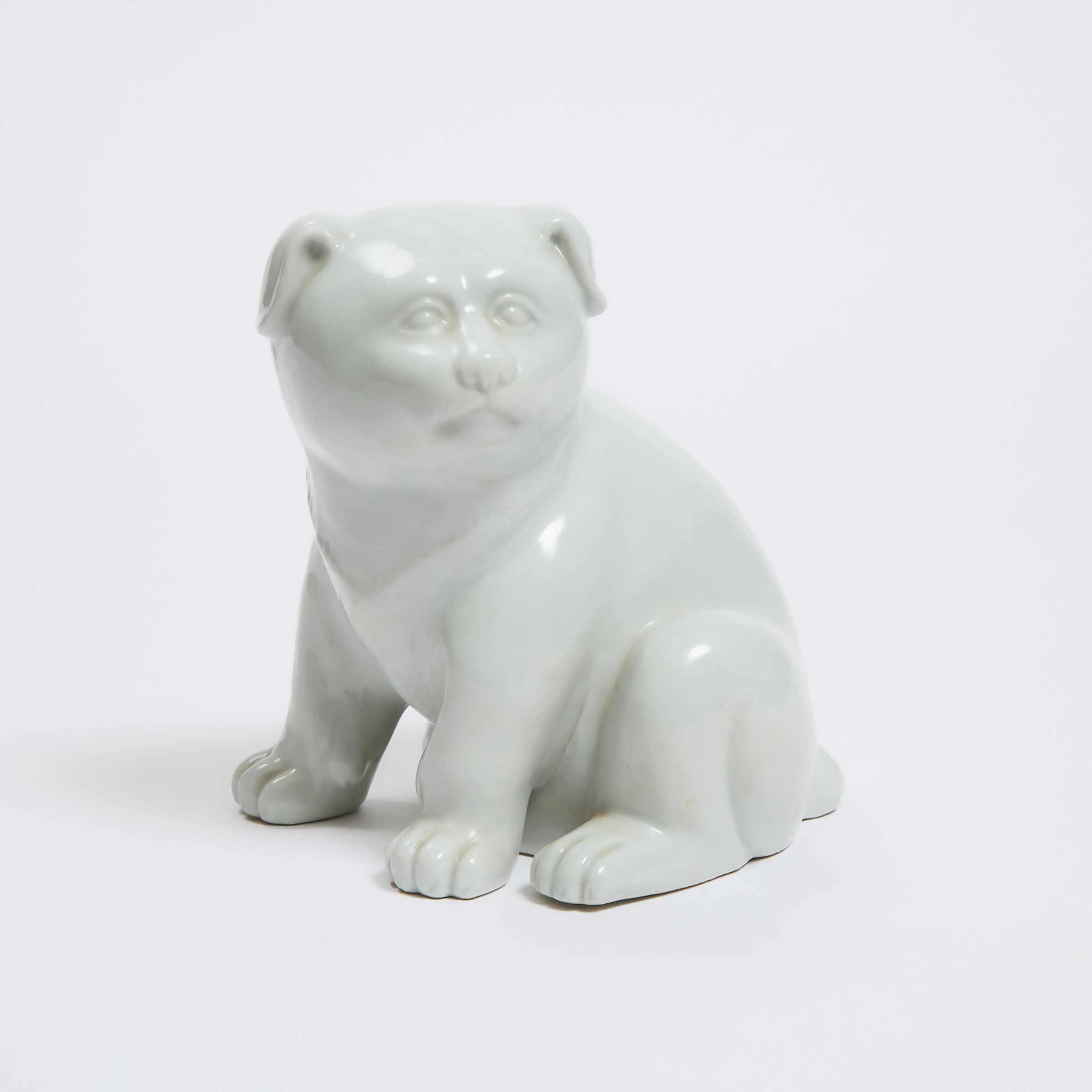 A Hirado Porcelain Model of a Puppy,