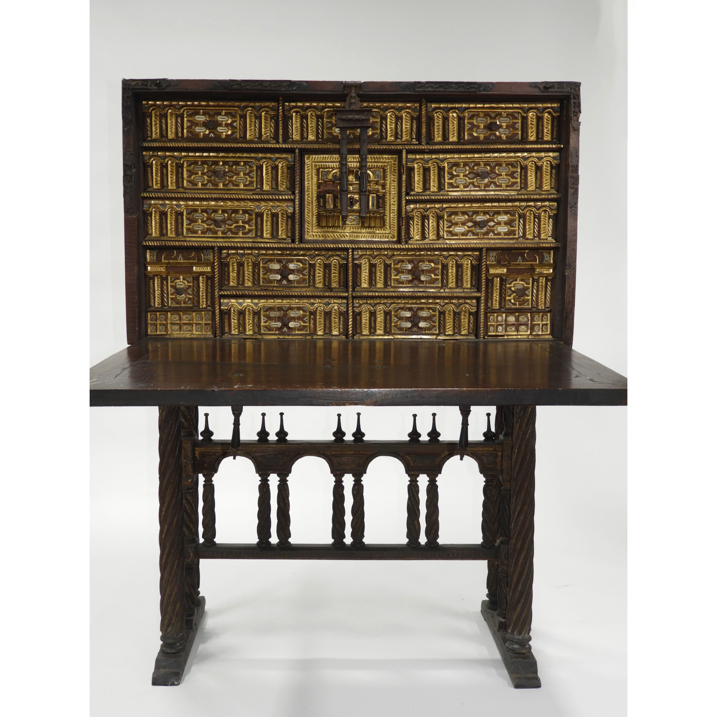 Spanish Walnut Vargueno Desk on