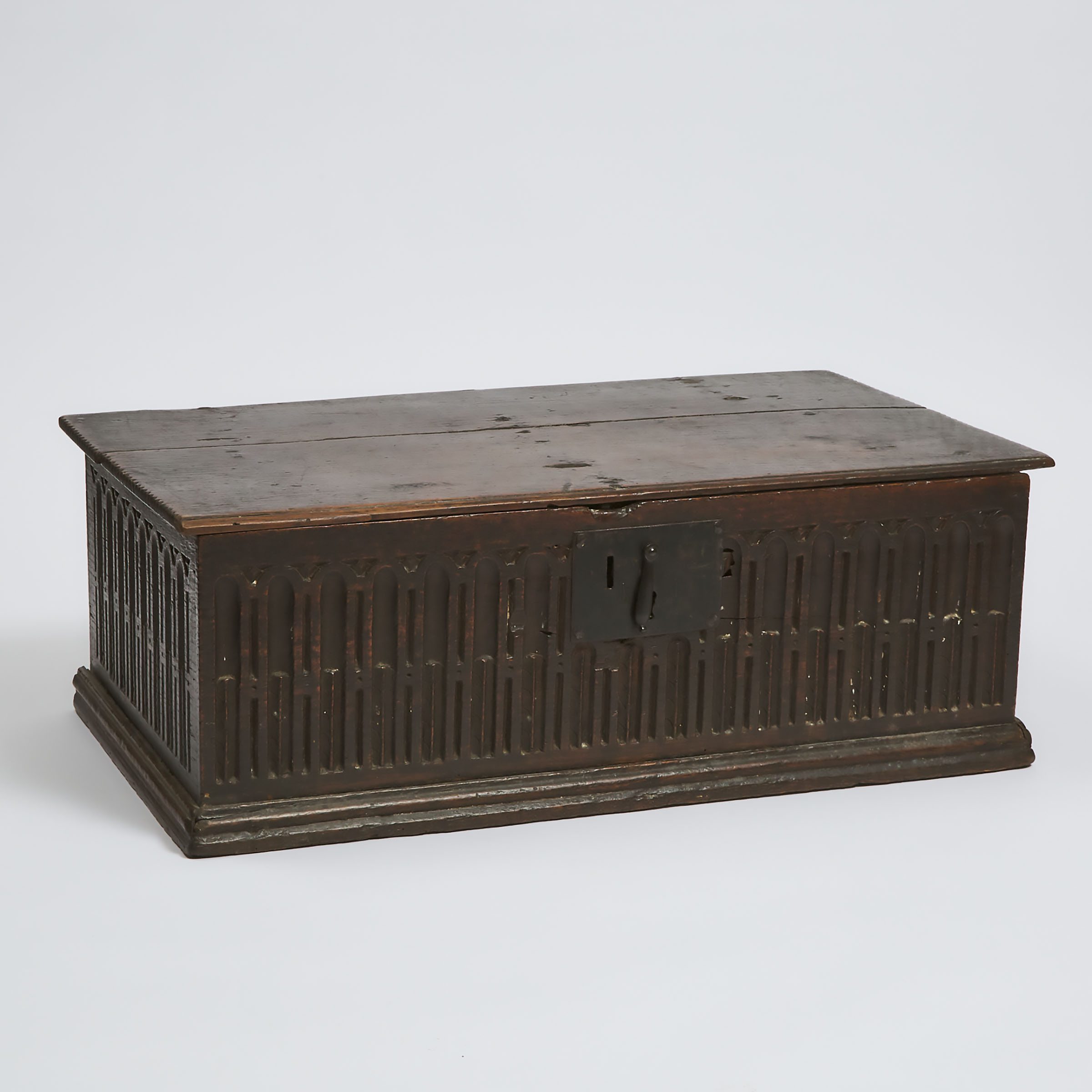 English Oak Document Box, 17th