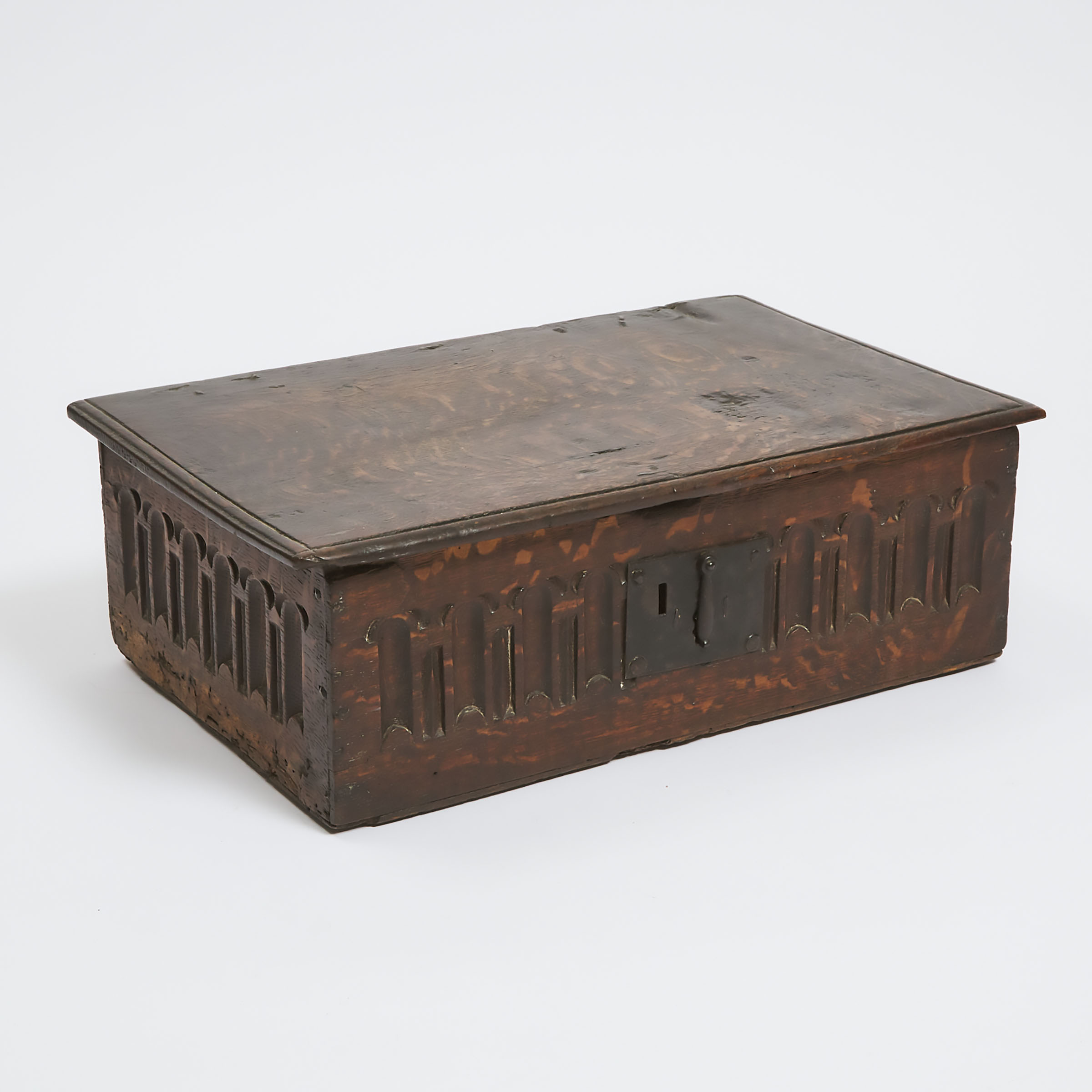 Jacobean Carved Oak Bible Box,