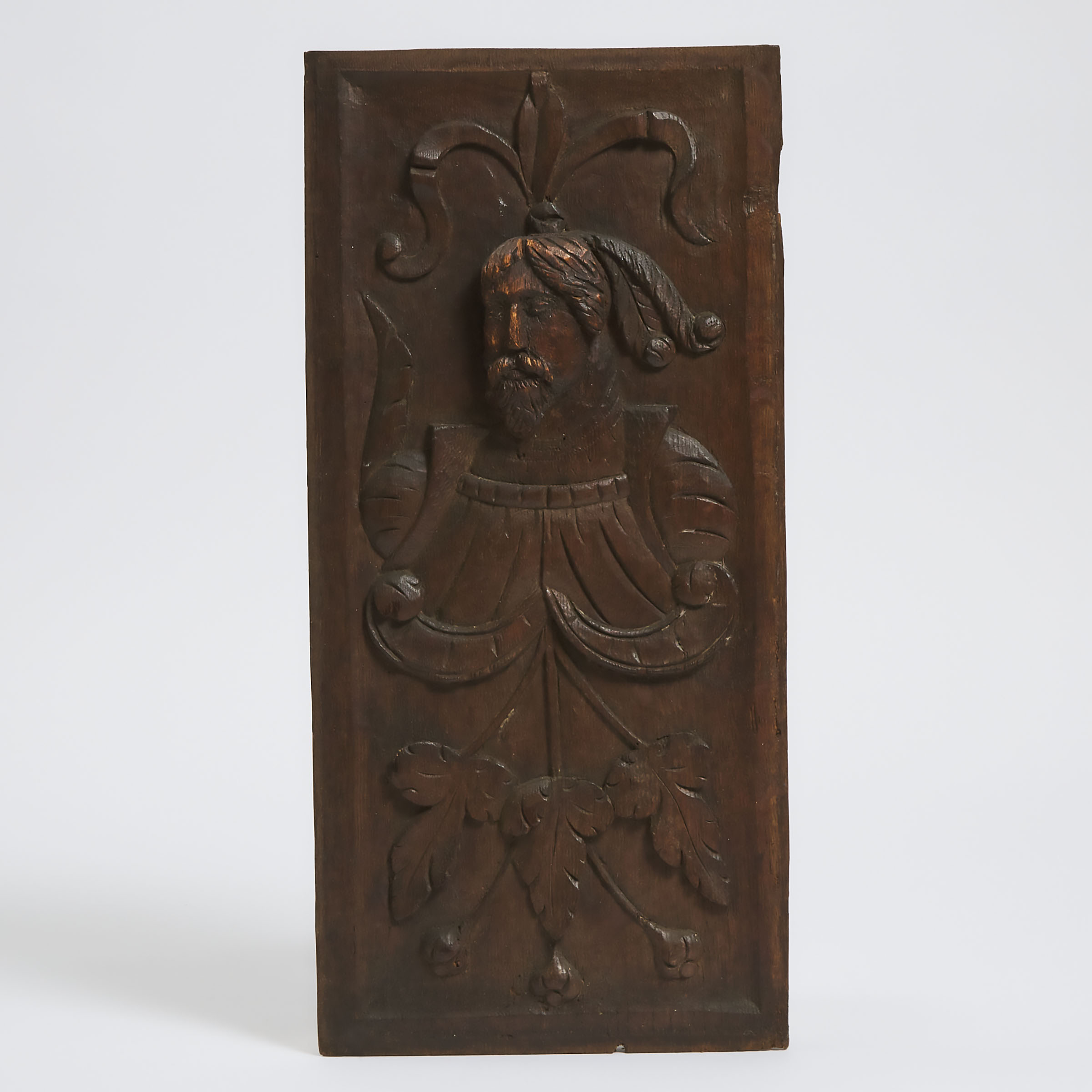 English Relief Carved Oak Panel 3abcf6