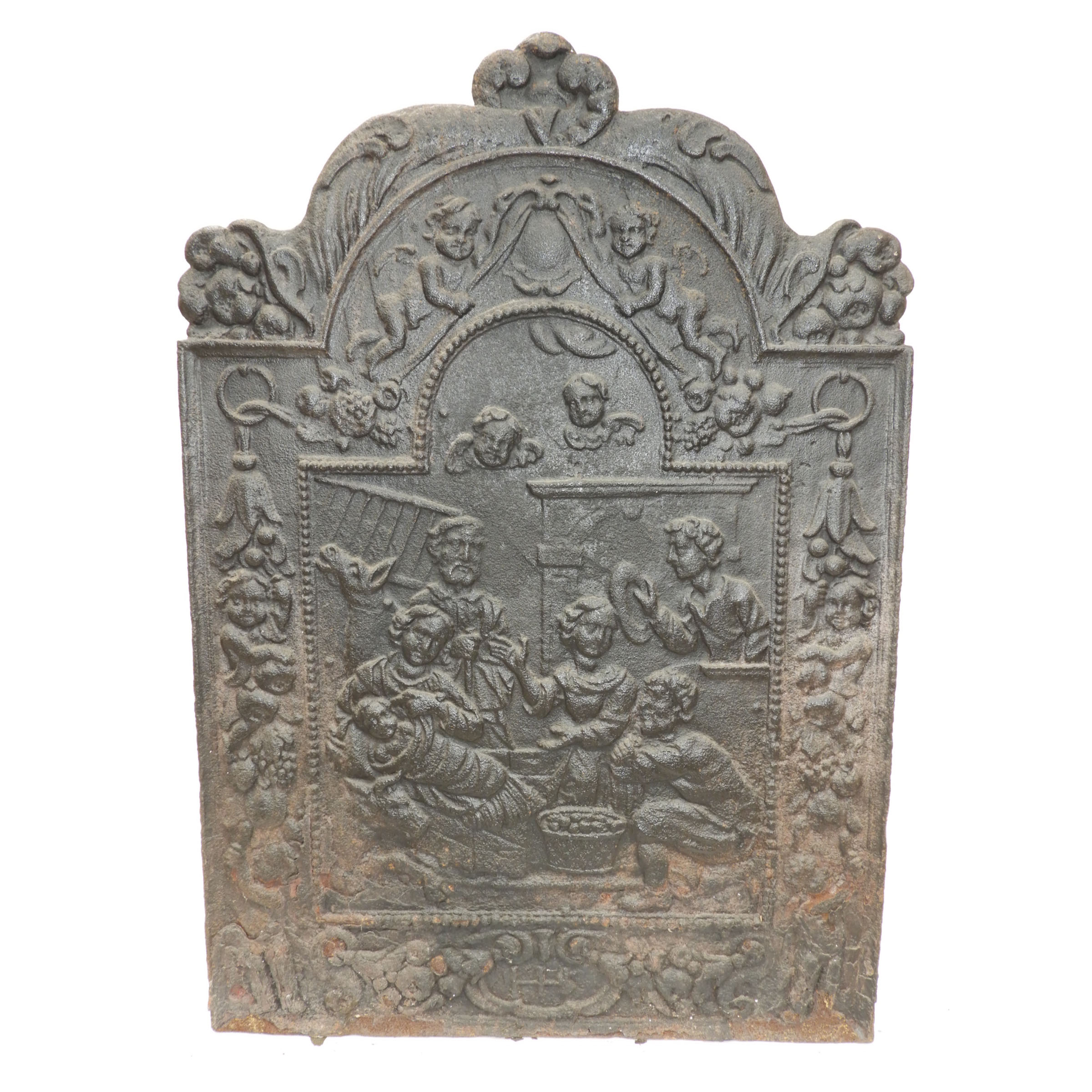 Cast Iron Fireback late 17th century 3abd16