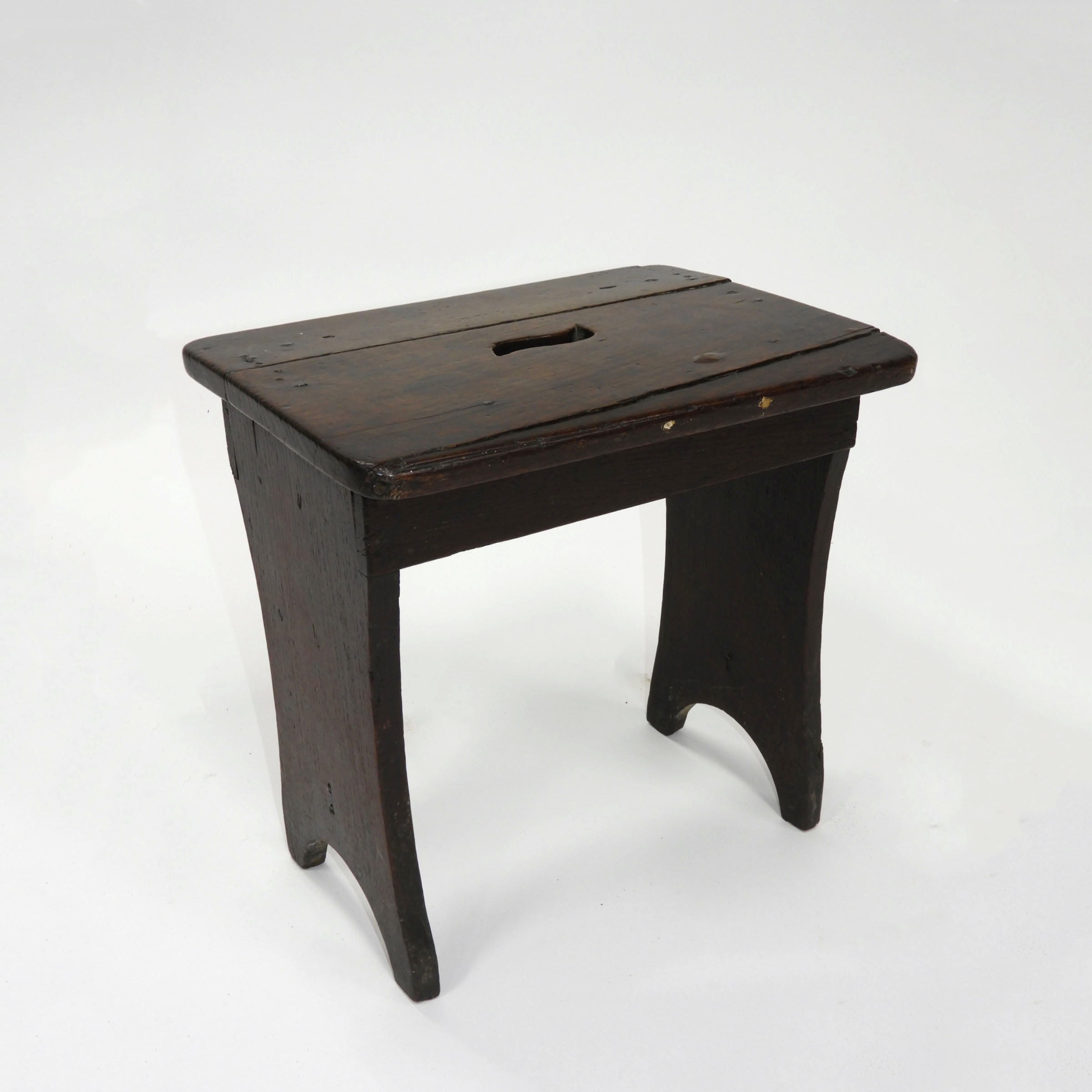 Oak Boarded Stool 18th century 3abd39