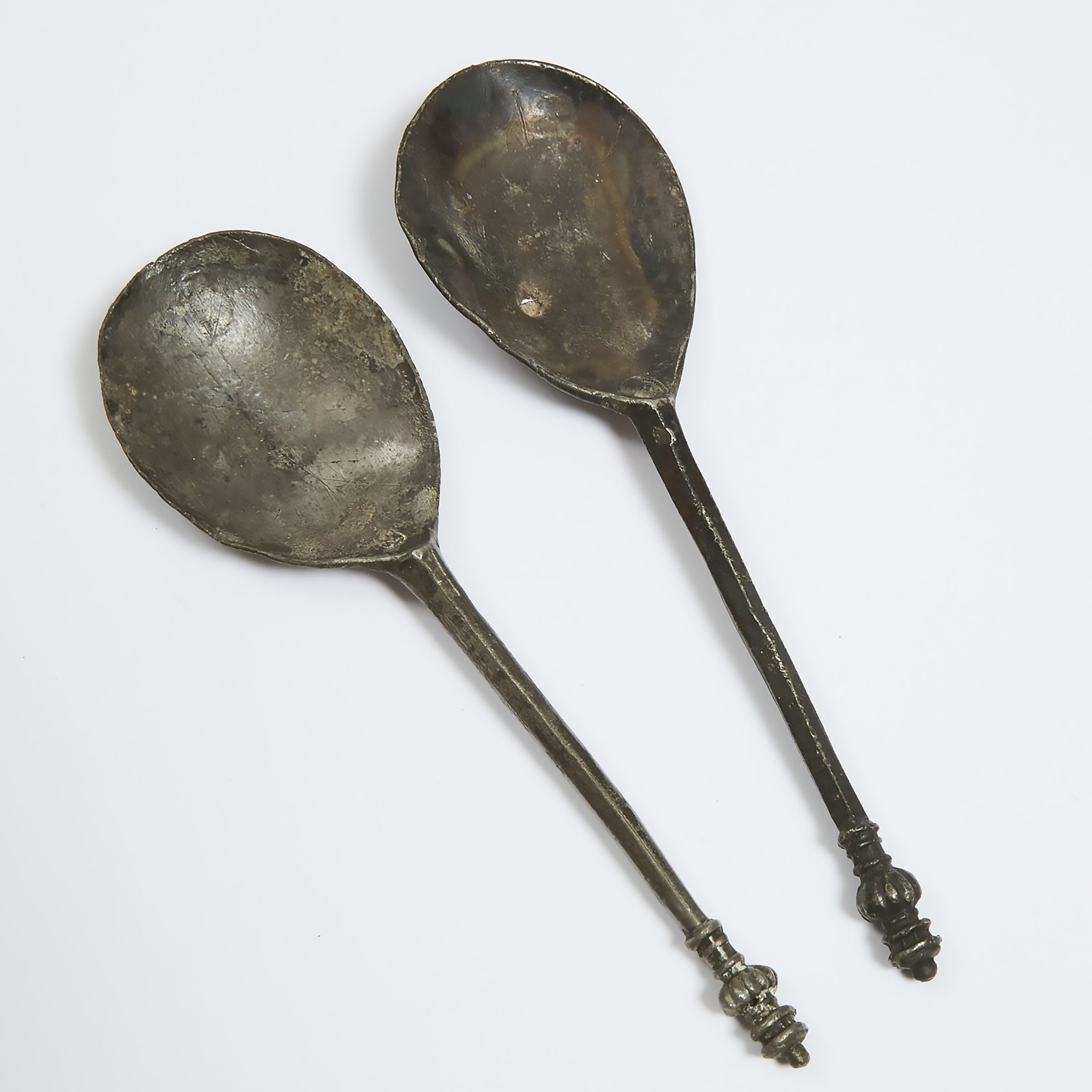 Two English Baluster Knop Spoons  3abd32