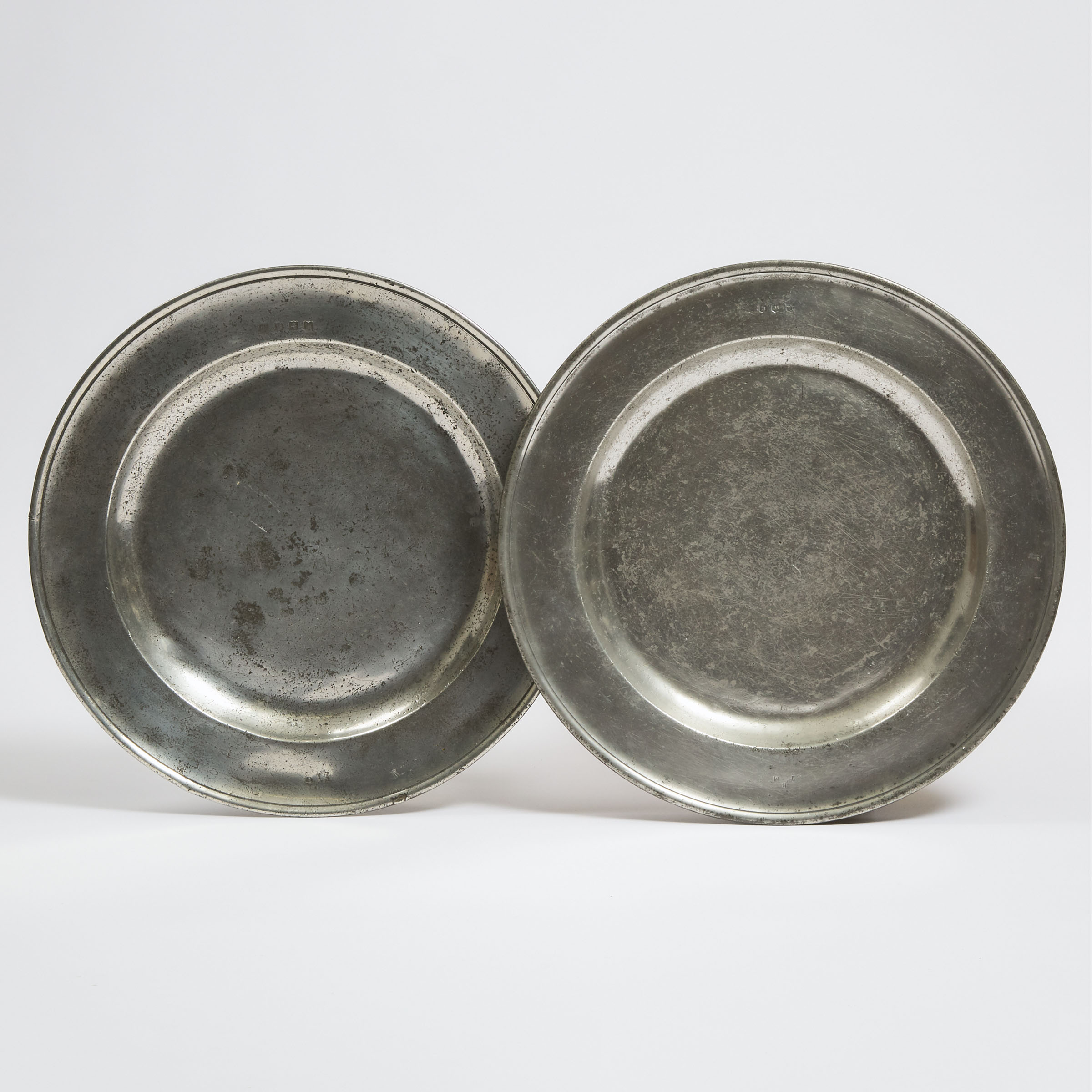 Two English Pewter Dishes, early