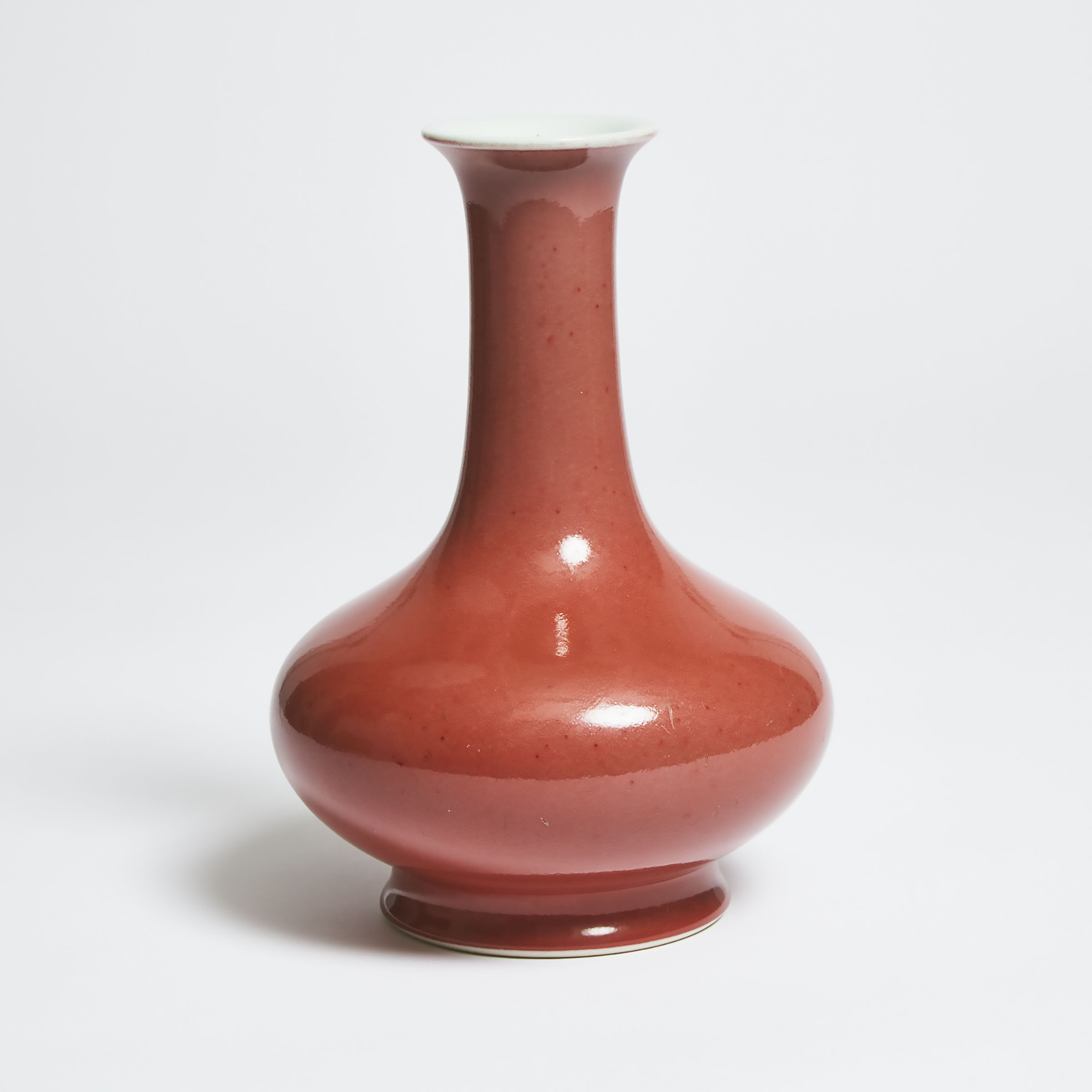 A Copper-Red Bottle Vase, Qianlong Mark