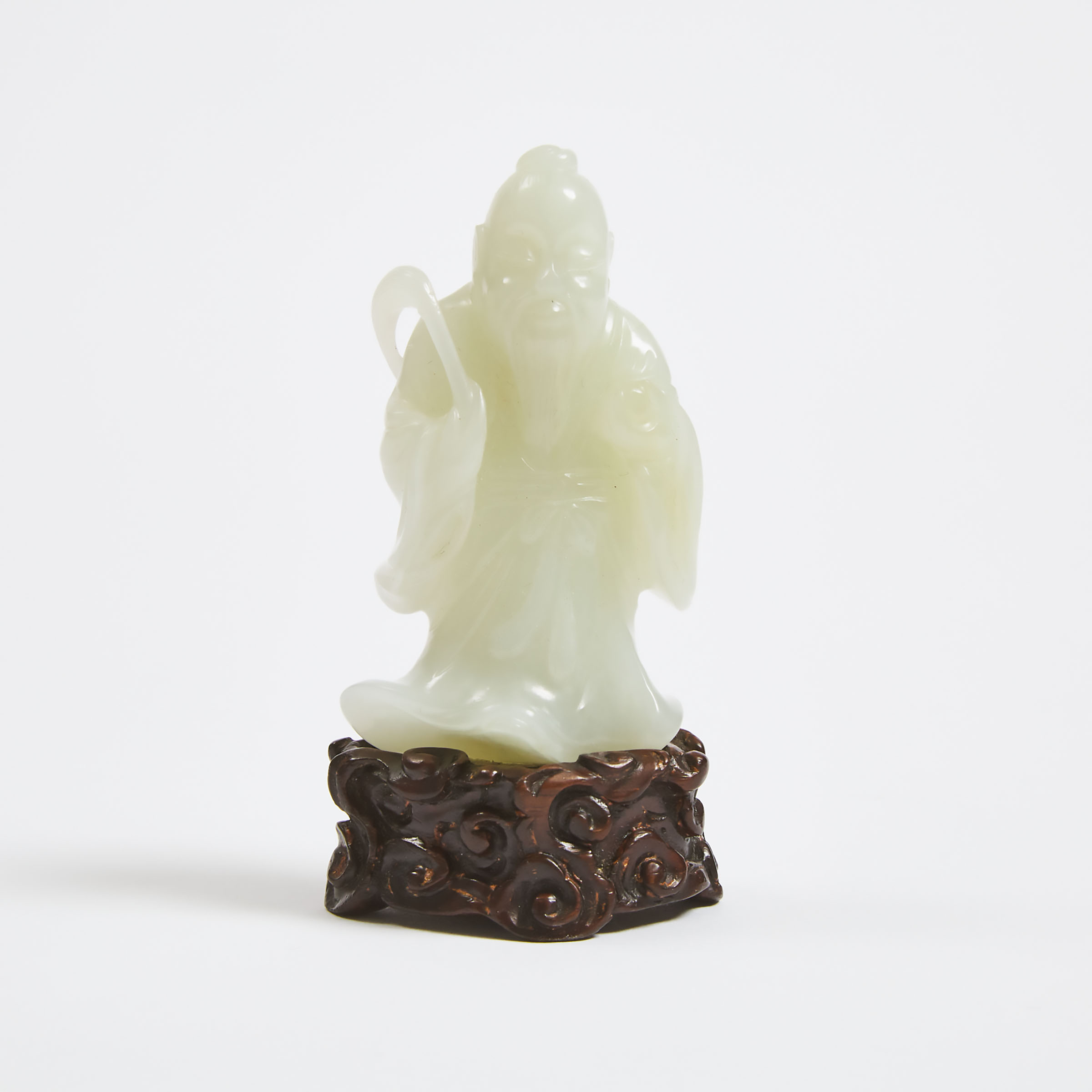 A White Jade Figure of an Immortal  3abdb1