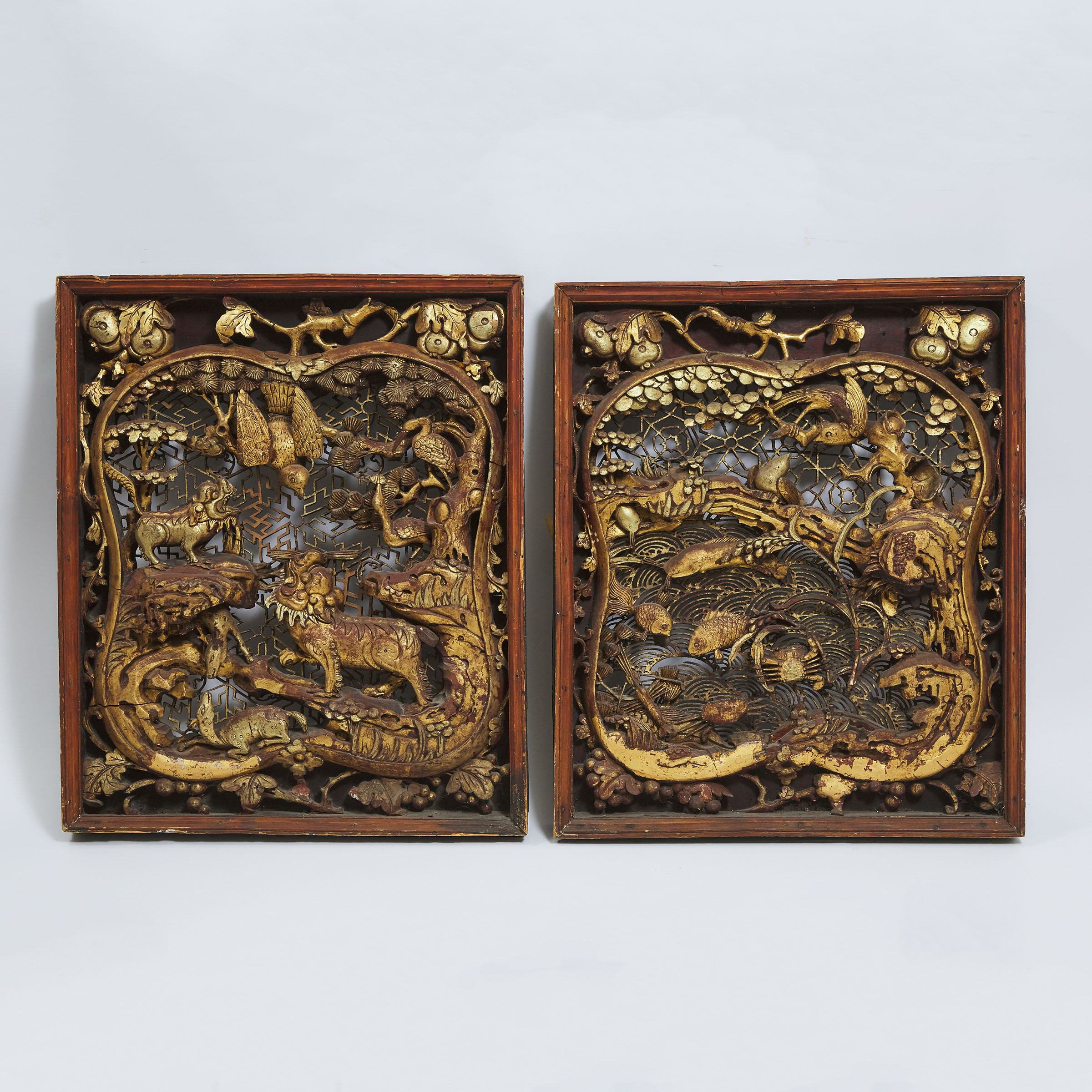 A Pair of Chinese Carved Gilt Wood 3abdd0