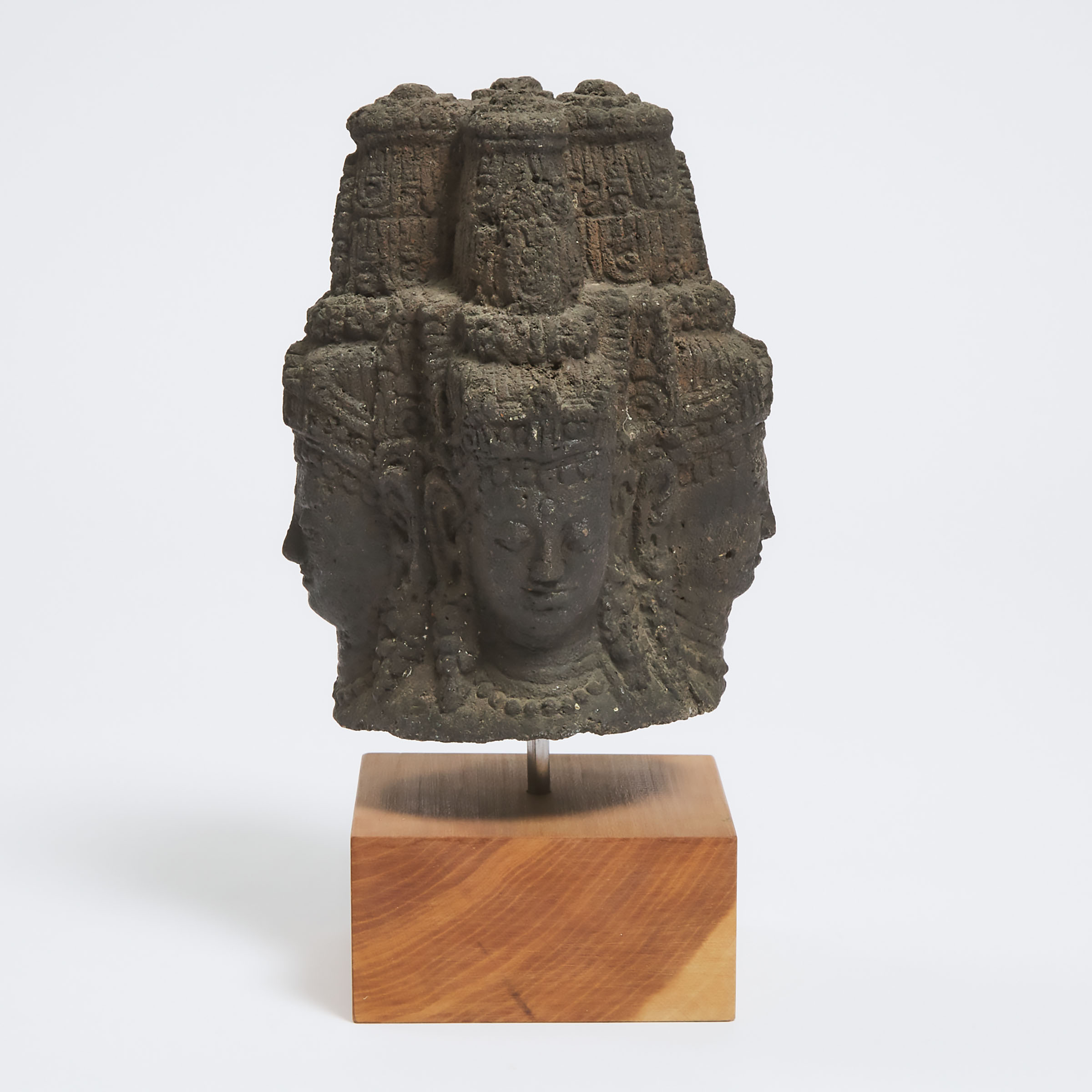 A Javanese Volcanic Stone Four Headed 3abde0