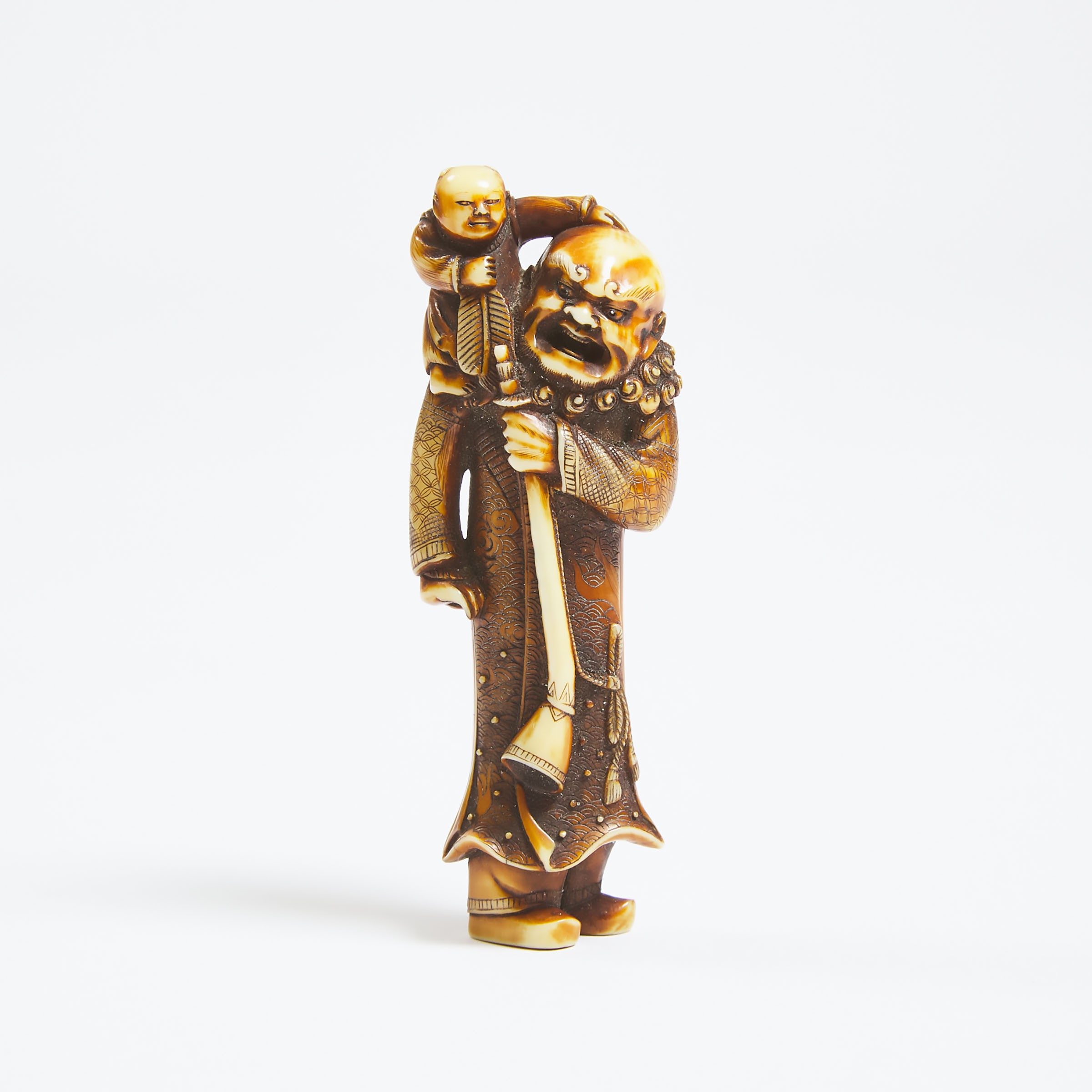 An Ivory Netsuke of a Dutchman