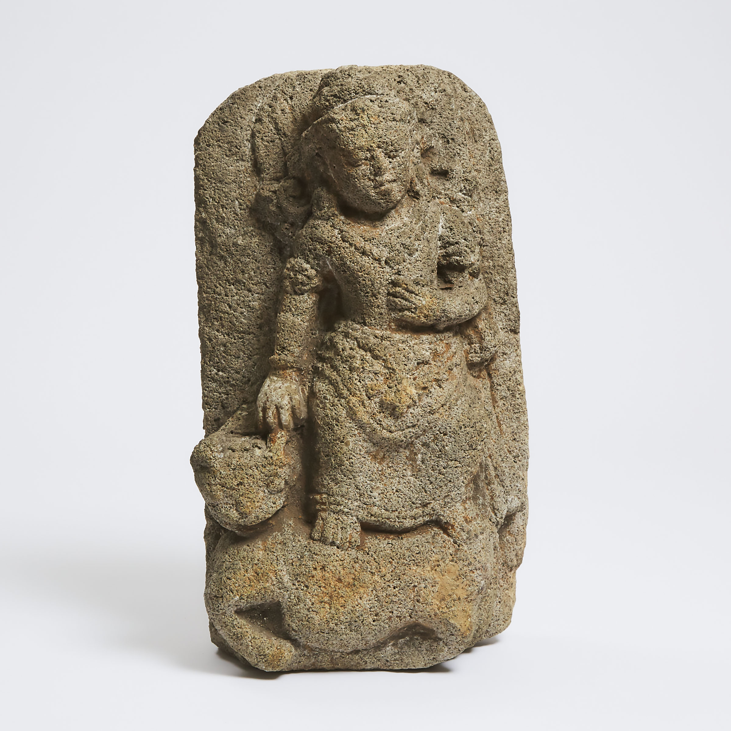 An Andesite Stele of Manjushri  3abe44