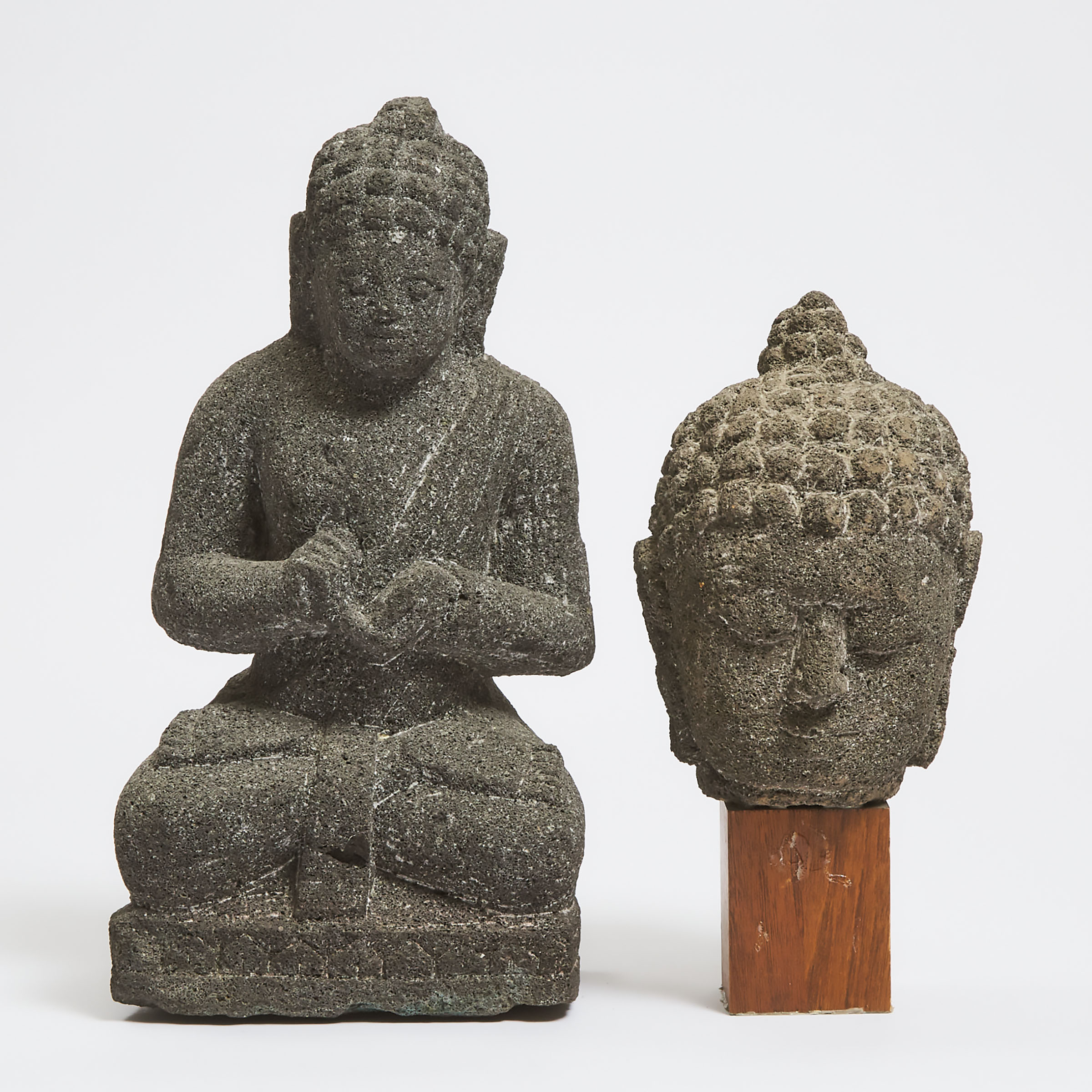 Two Javanese Volcanic Stone Carvings 3abe45