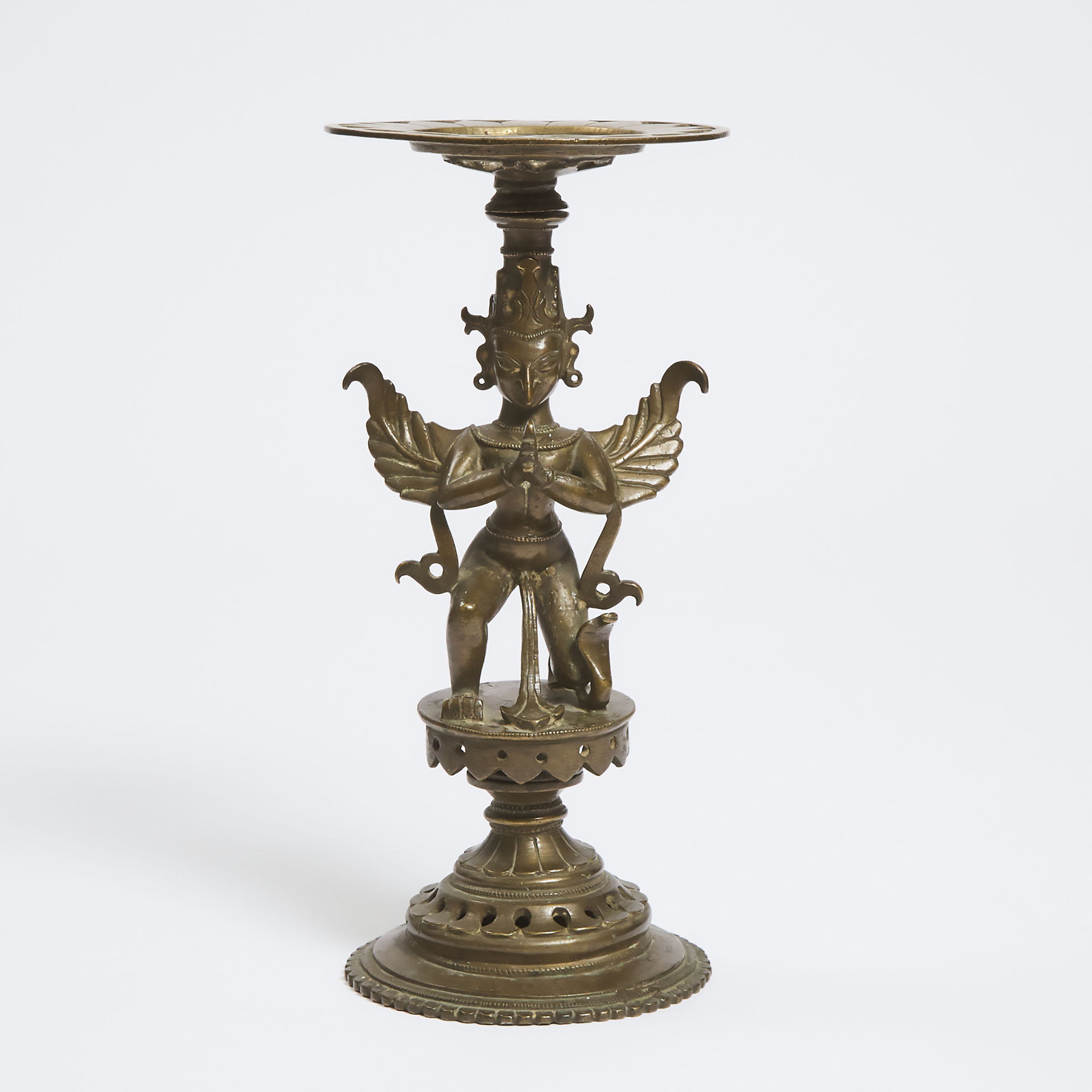 A Large Indian Bronze Garuda Lamp 3abe3e