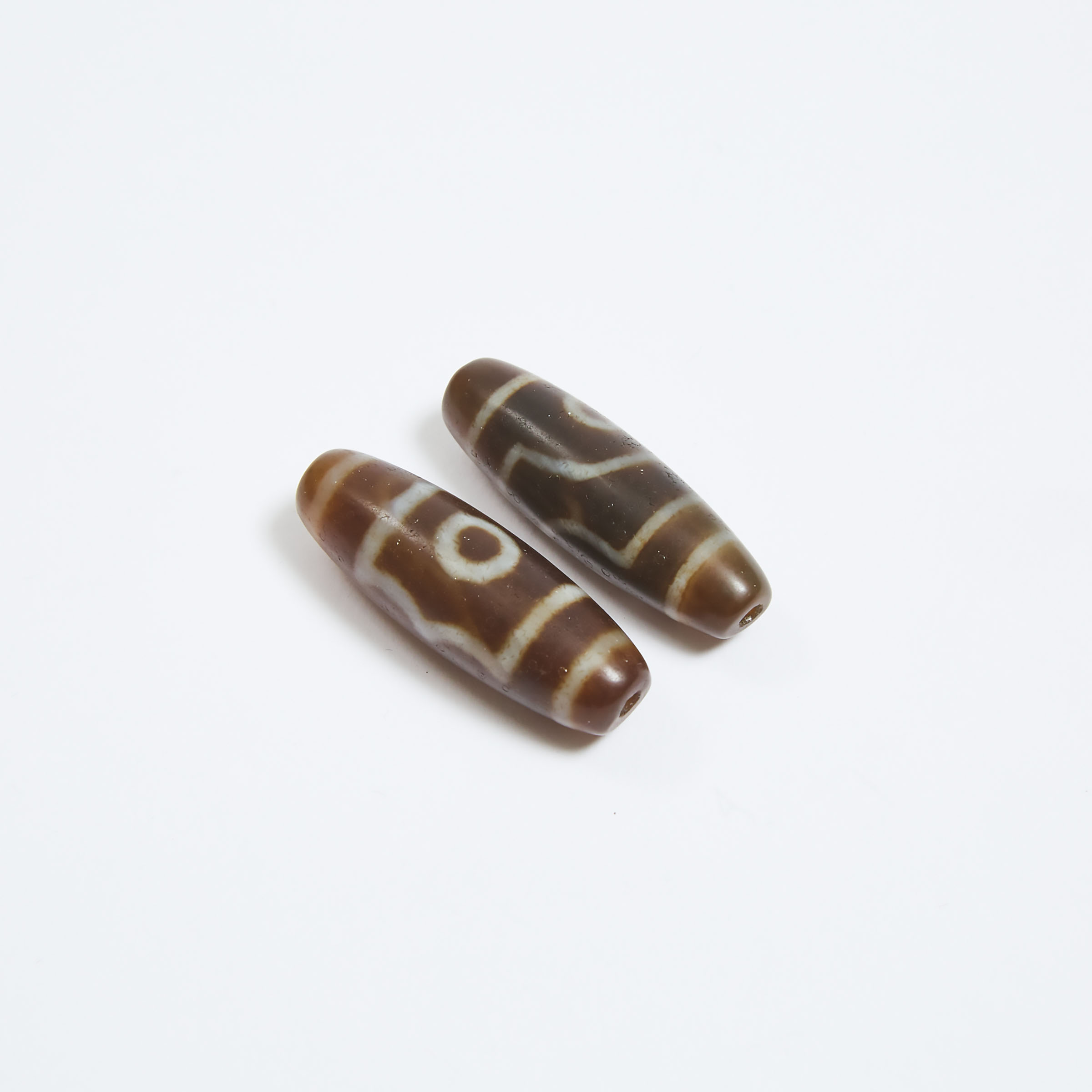 Two Tibetan Dzi Beads longest 3abe6e