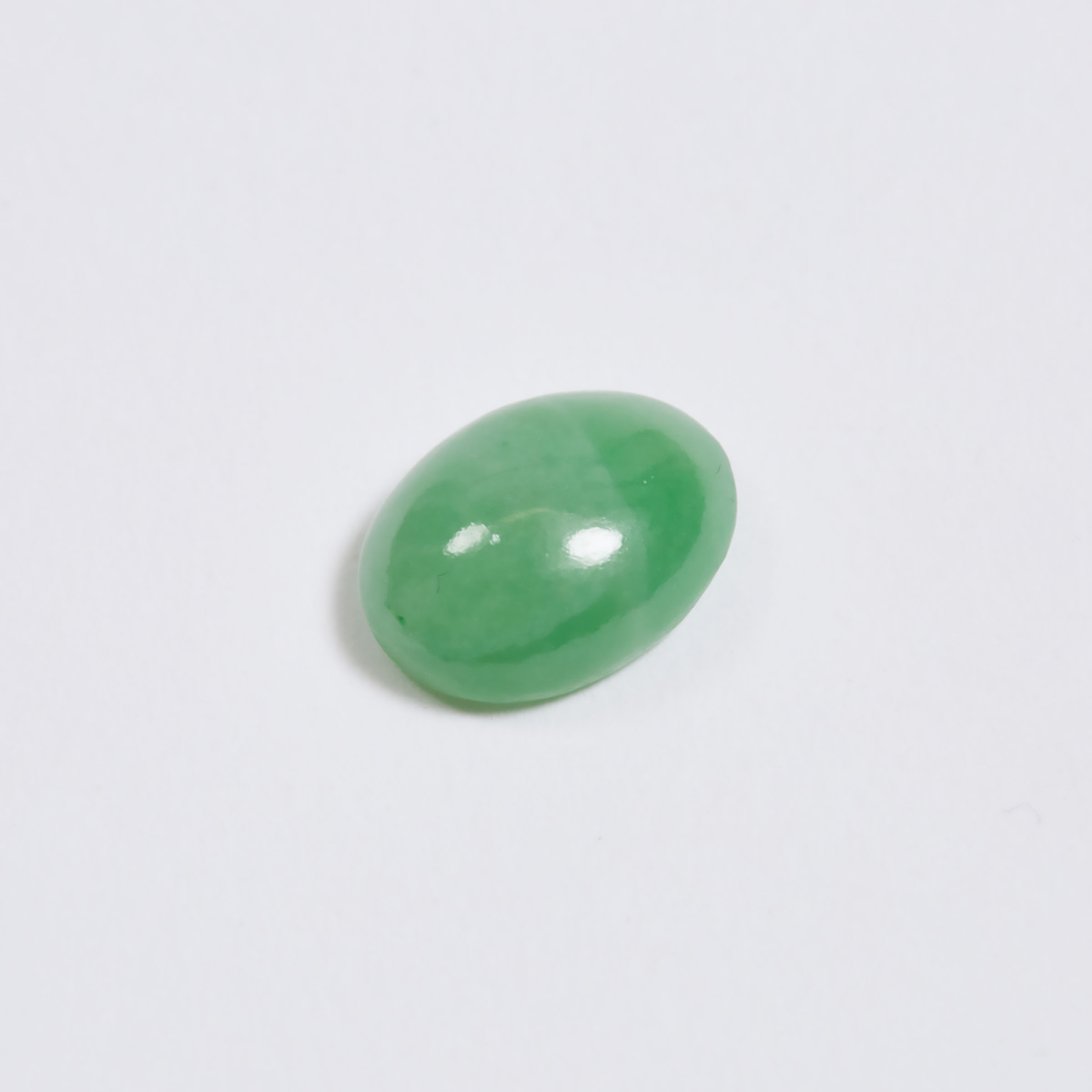 An Unmounted Natural Oval Jadeite