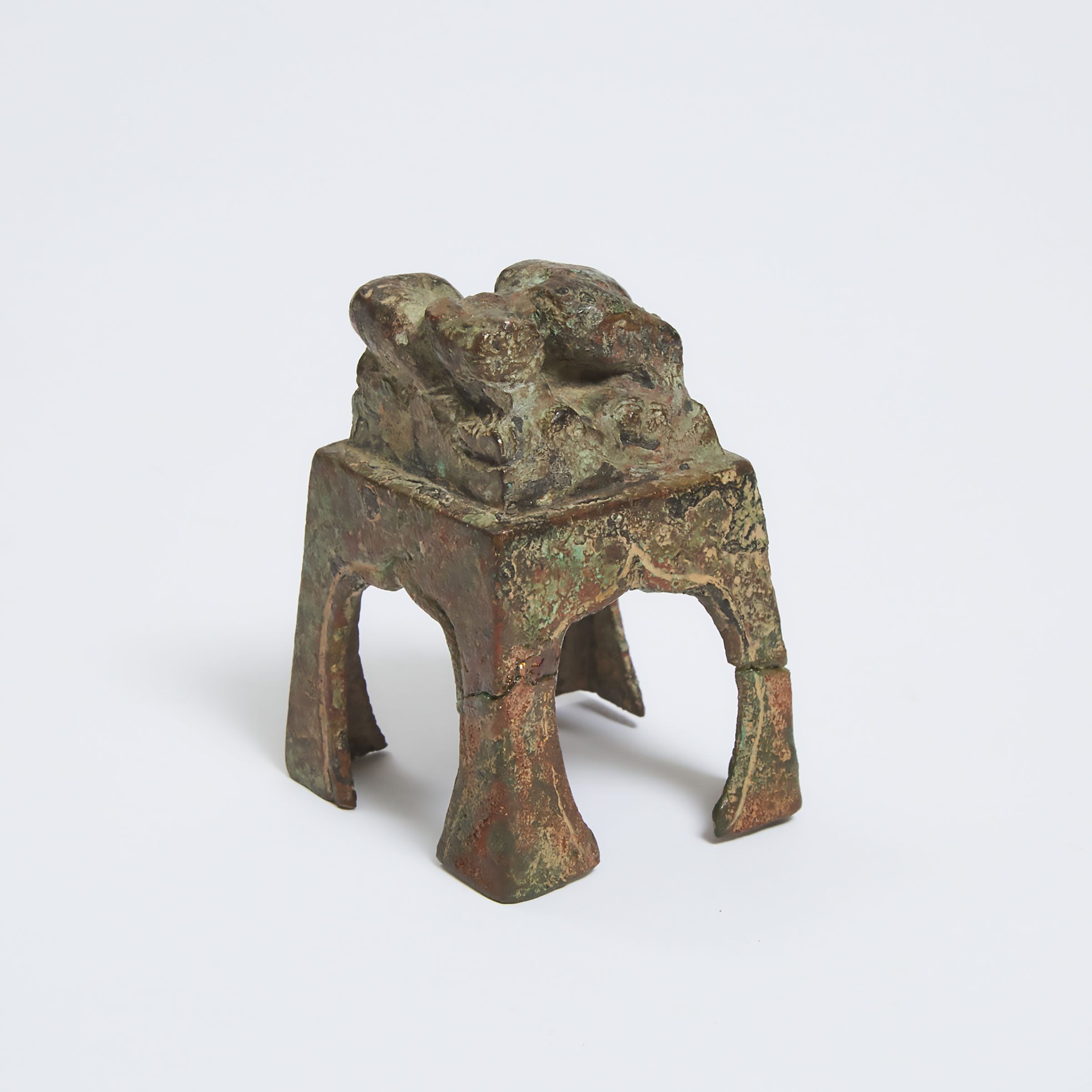 A Bronze Base for a Buddha Statue  3abe9a