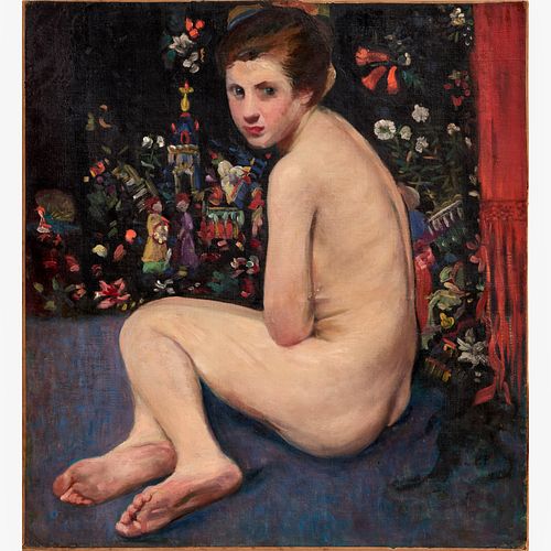 EARLY 20TH C NUDE OIL ON CANVAS  3a980f