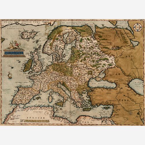 ABRAHAM ORTELIUS 1570 MAP OF EUROPEAbraham