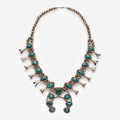 NAVAJO TURQUOISE SQUASH BLOSSOM 3a985e