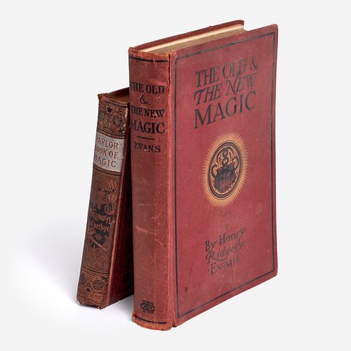 TWO ANTIQUE VOLUMES ON MAGICParlor 3a986d