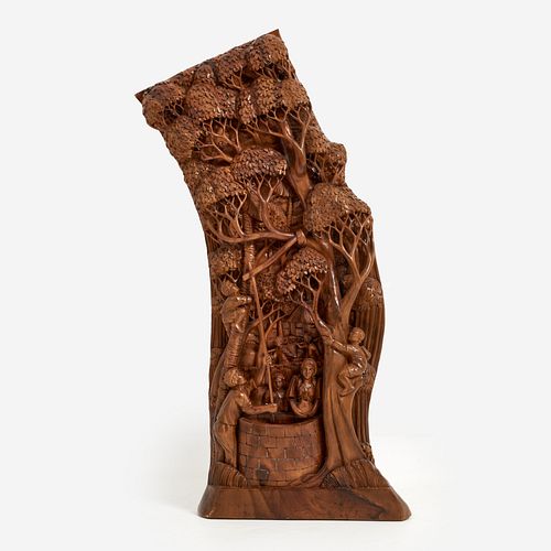 VERY LARGE FILIPINO CARVED ACACIA 3a9873