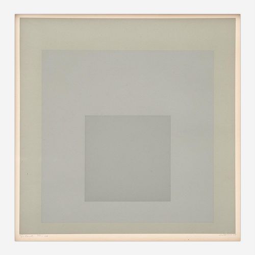 JOSEF ALBERS SILENT 1965 PENCIL SIGNED 3a987a