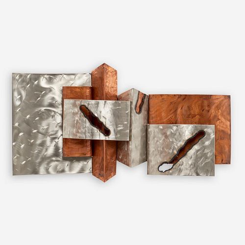 C. JERE MIXED METAL WALL SCULPTURE