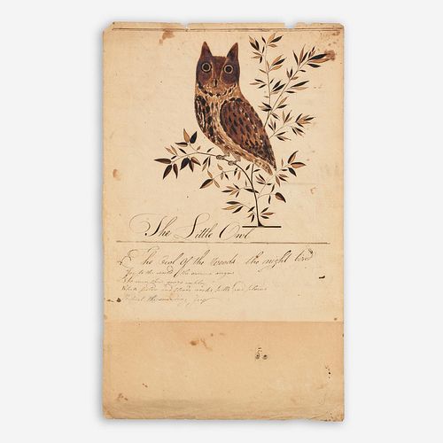 1811 PENNSYLVANIA FOLK ART OWL 3a9941