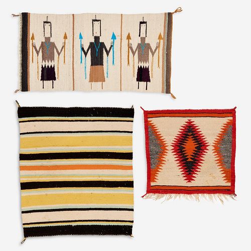 THREE ASSORTED NAVAJO WEAVINGSThree