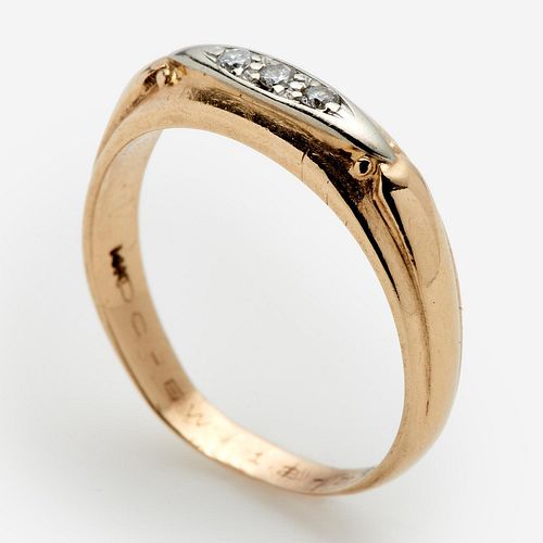 14K DIAMOND BAND 2 TONE SIZE 3a99a5