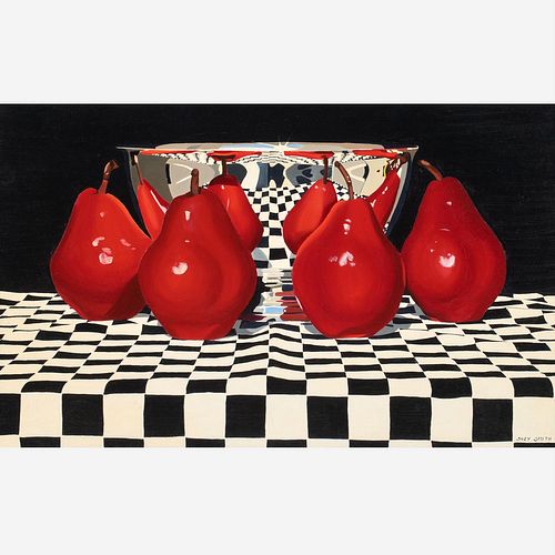 SUZY SMITH RED PEARS REFLECTED  3a9a55