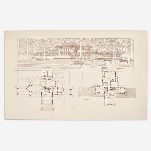 LITHOGRAPH OF FRANK LLOYD WRIGHT'S