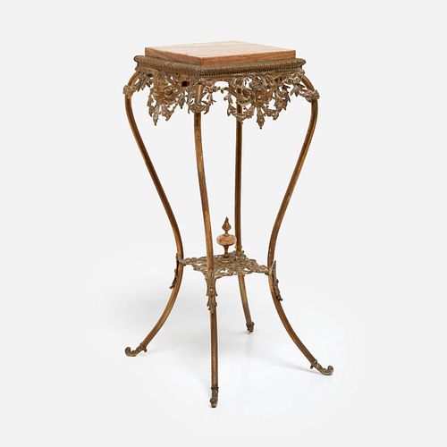 STONE-TOP PLANT STAND, LATE 19TH