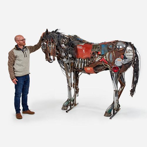 GUINOTTE WISE LIFESIZE WELDED HORSE 3a9b35