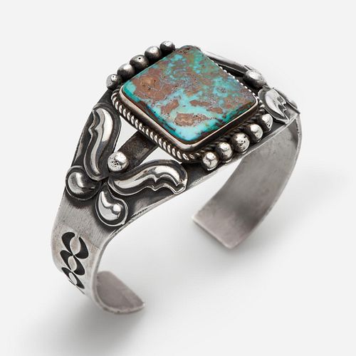 KIRK SMITH NAVAJO STERLING TURQUOISE