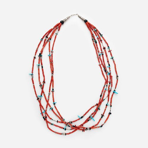 MULTI STRAND CORAL BEAD NECKLACECondition

Very