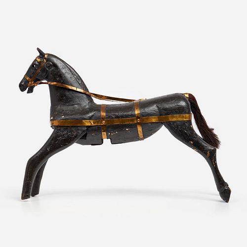 PAINTED PINE STEEL HORSE LATE 3a9bbd