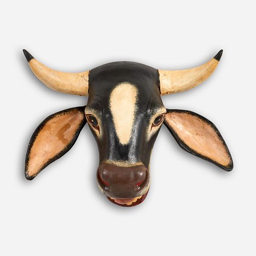 FOLK ART CARVED BULL MASKCondition There 3a9bcf