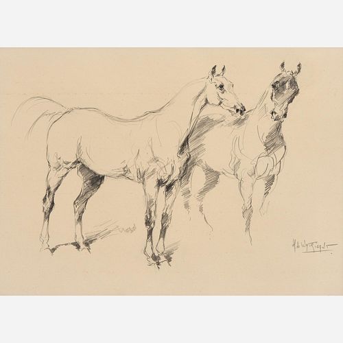 HUBERT DE WATRIGANT HORSES STUDY 3a9c15